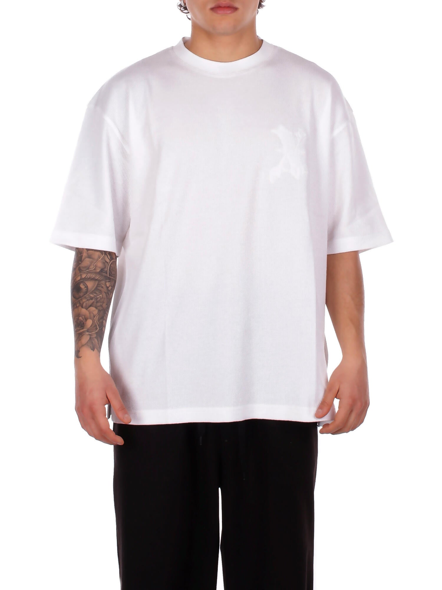 JOHN RICHMOND Uomo T-shirt UMP26174TSAYT OFF WHITE T-shirt over vetala Off white