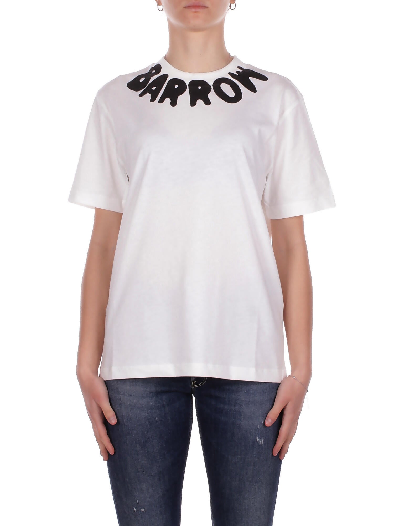BARROW Unisex T-shirt S6BWUATH071 412 Jersey t-shirt Panna