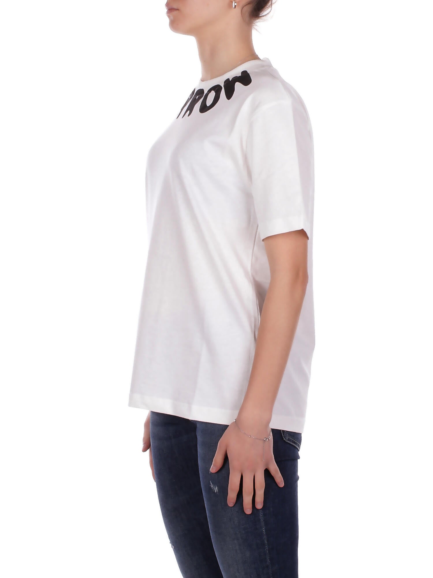 BARROW Unisex T-shirt S6BWUATH071 412 Jersey t-shirt Panna