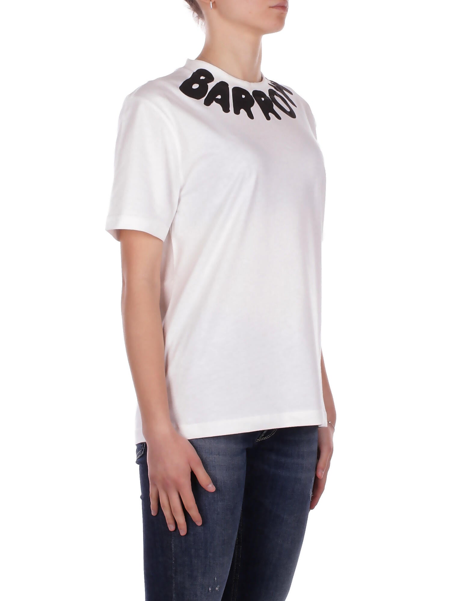 BARROW Unisex T-shirt S6BWUATH071 412 Jersey t-shirt Panna