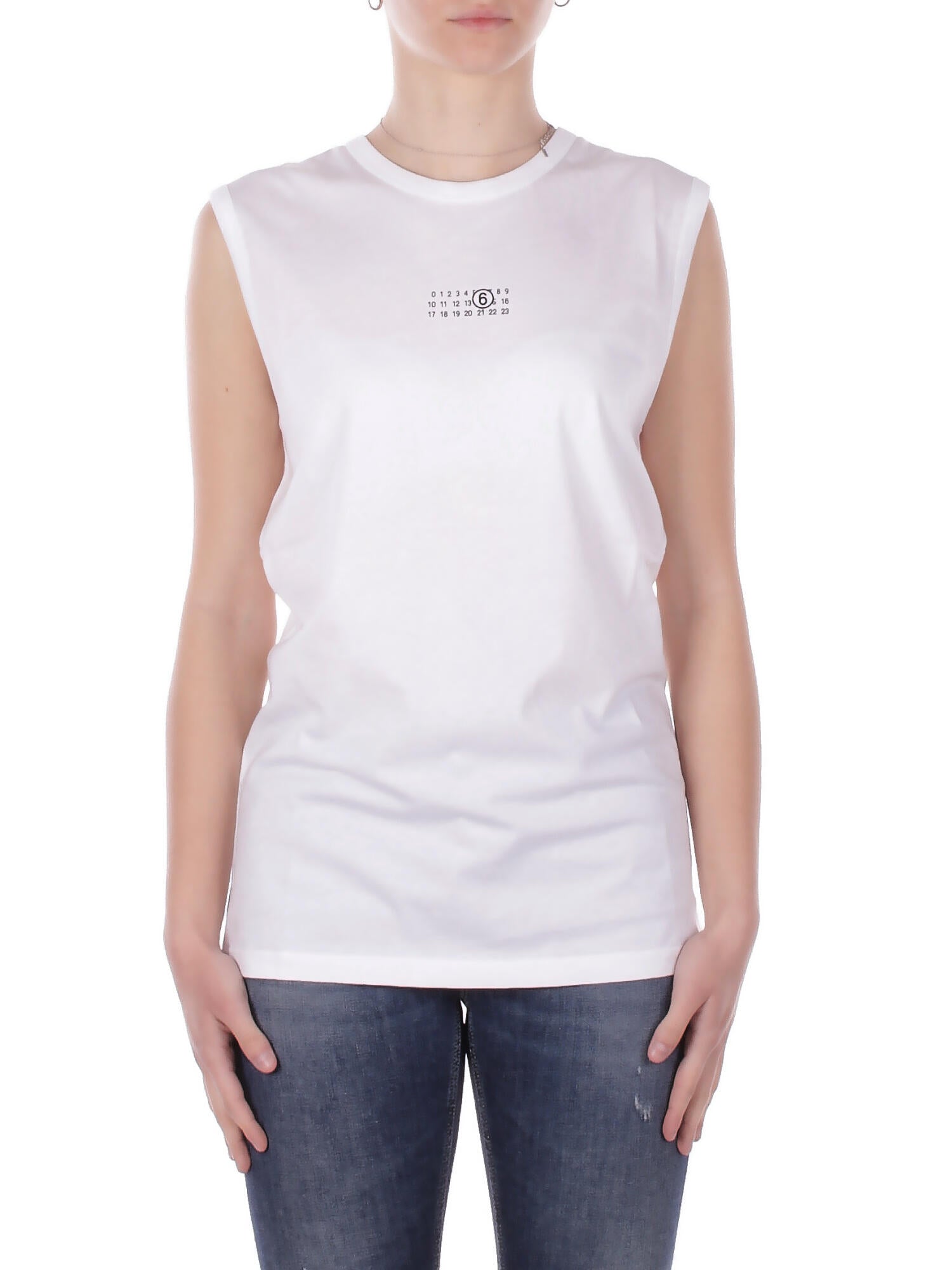 MM6 MAISON MARGIELA Unisex Junior Canotta M60575MM04I M6100 Mm6tb2u Bianco