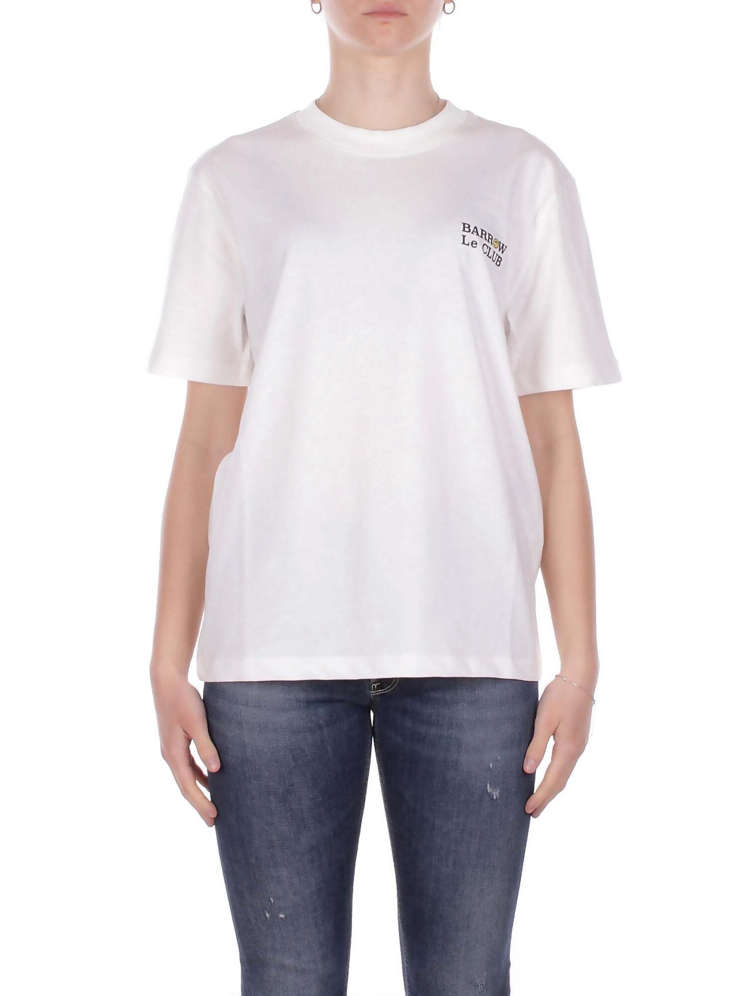 BARROW Unisex T-shirt S6BWUATH087 412 Jersey t-shirt Panna