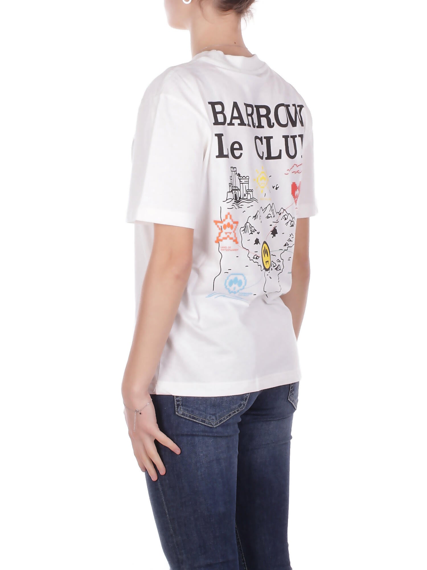 BARROW Unisex T-shirt S6BWUATH087 412 Jersey t-shirt Panna