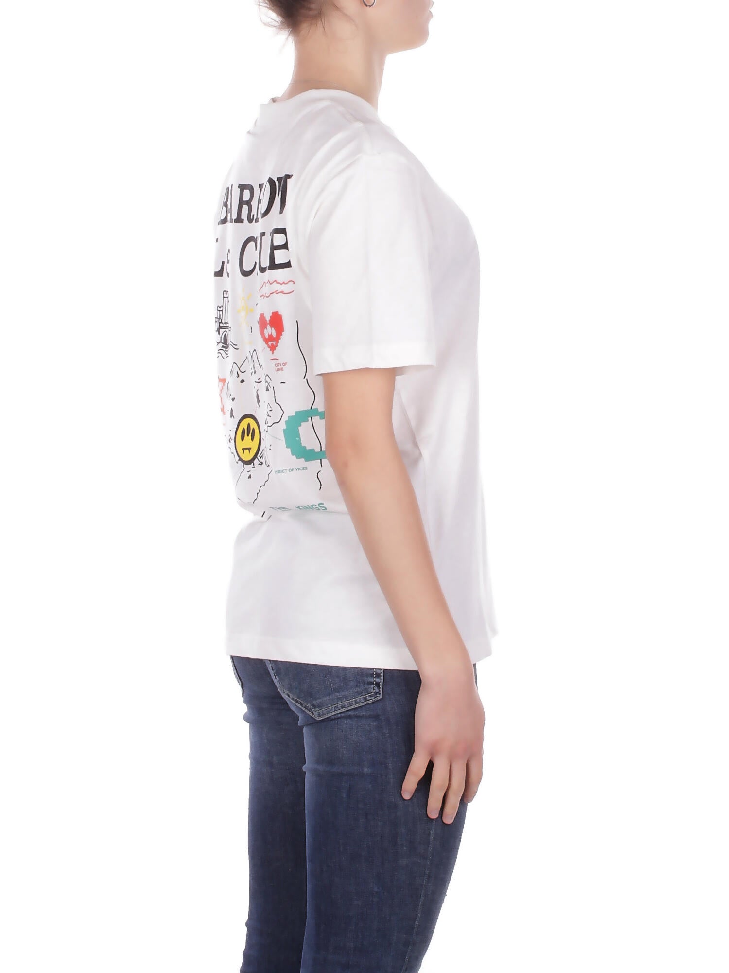 BARROW Unisex T-shirt S6BWUATH087 412 Jersey t-shirt Panna