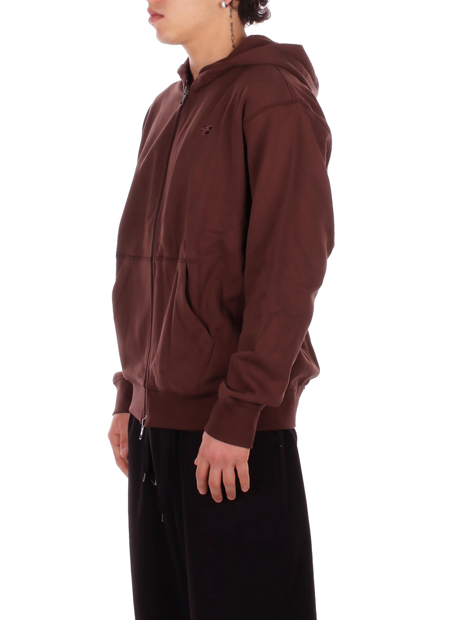 NEW BALANCE Unisex Felpa MJ53506 ABJ Athletics french terry full zi Brown