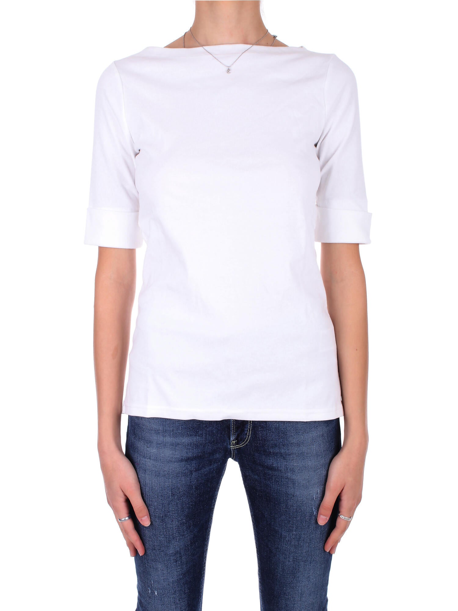 RALPH LAUREN Donna Maglia 200654963 007 Judy elbow sleeve knit White