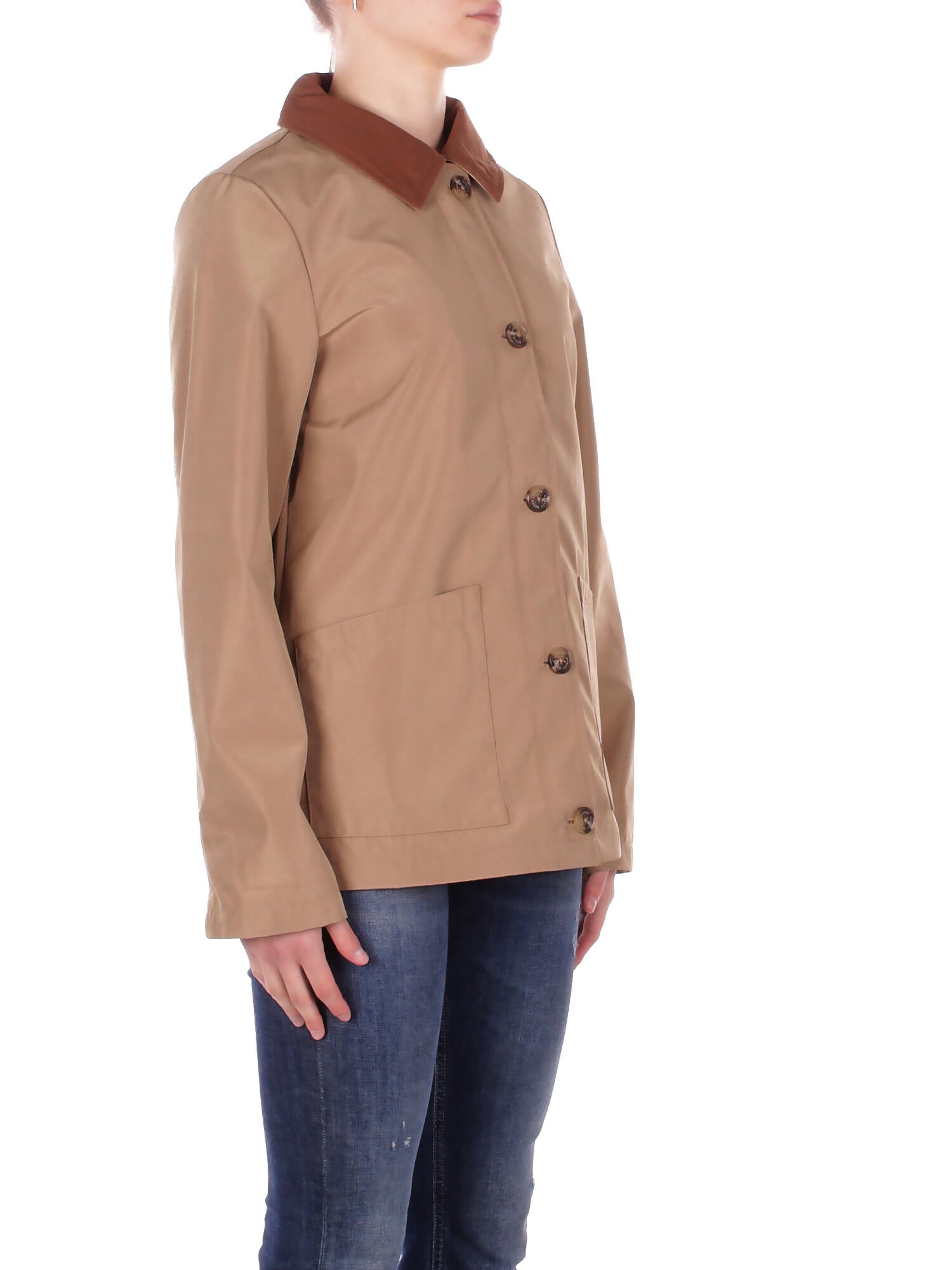 RALPH LAUREN Donna Giubbotto 297P10884 001 Bnd sh jt sb unlined coat Tan