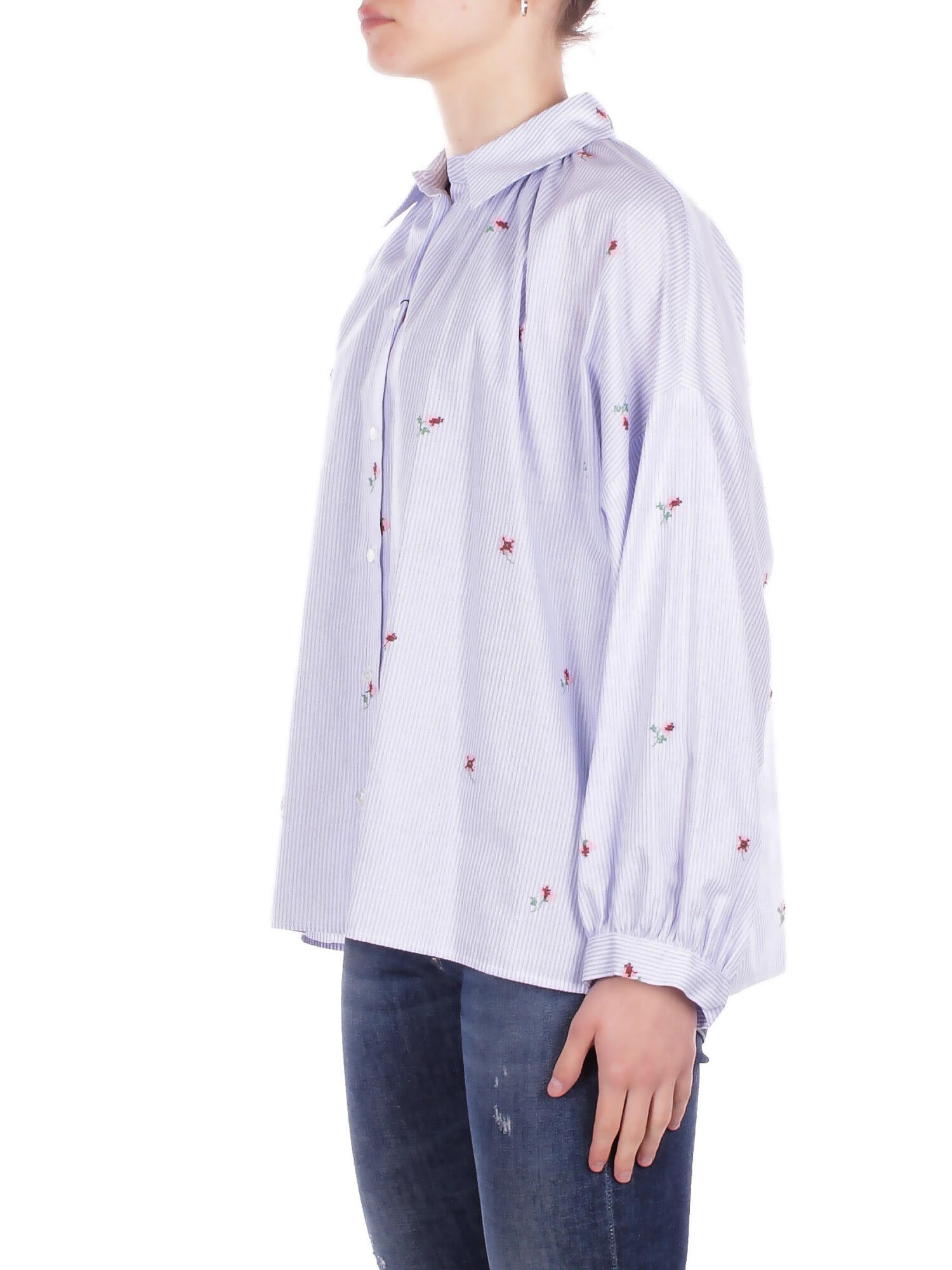 MAX MARA Donna Camicia 2615111042600 002 Wkd butterfly Riga celeste