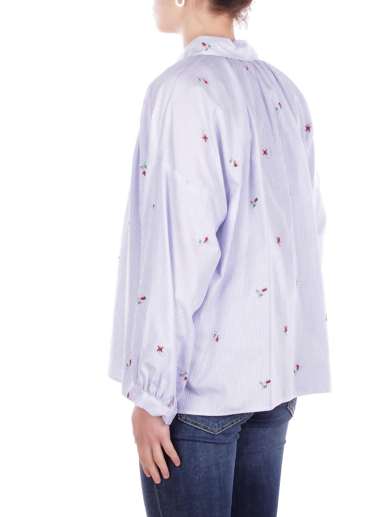 MAX MARA Donna Camicia 2615111042600 002 Wkd butterfly Riga celeste