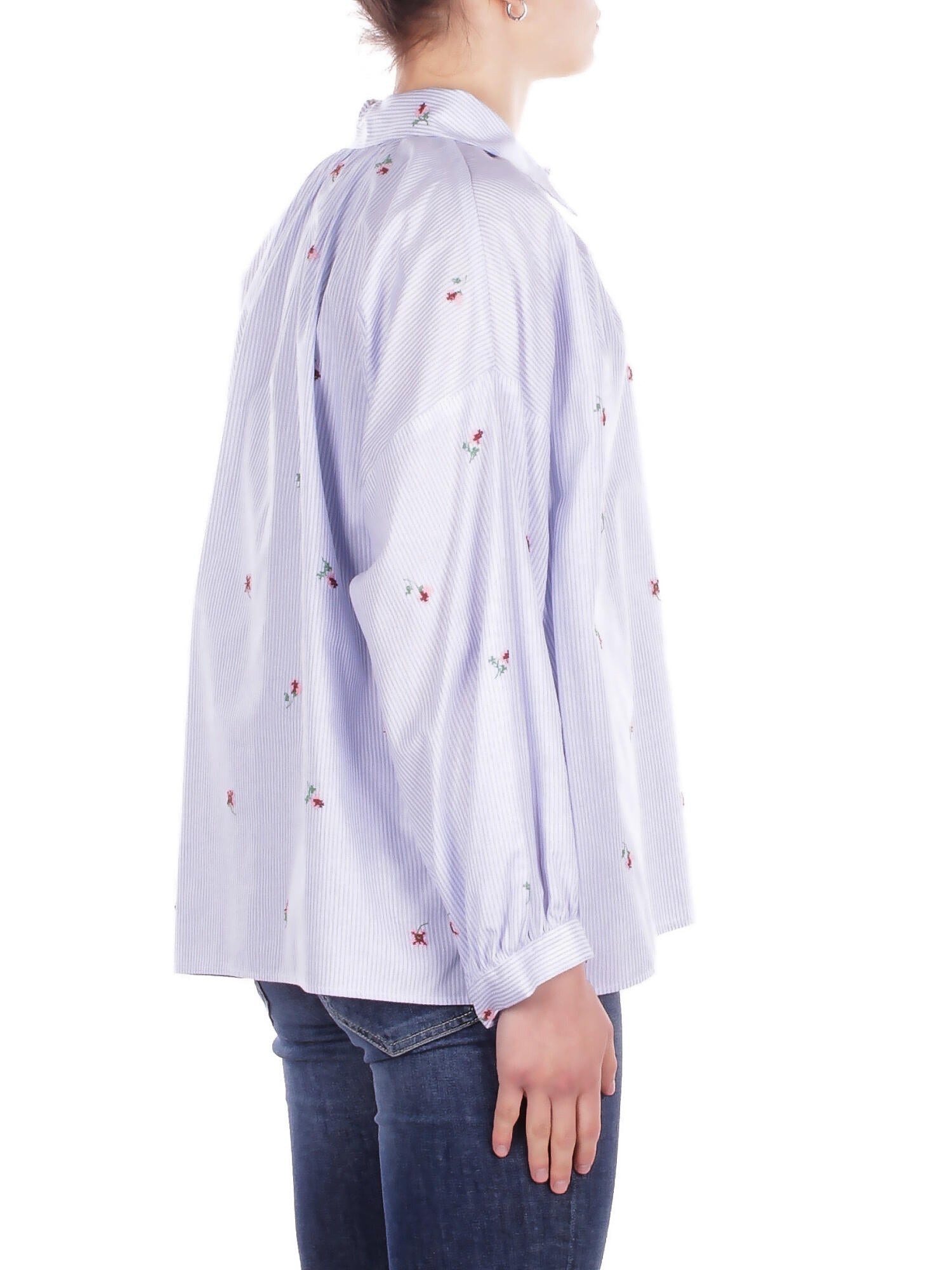 MAX MARA Donna Camicia 2615111042600 002 Wkd butterfly Riga celeste