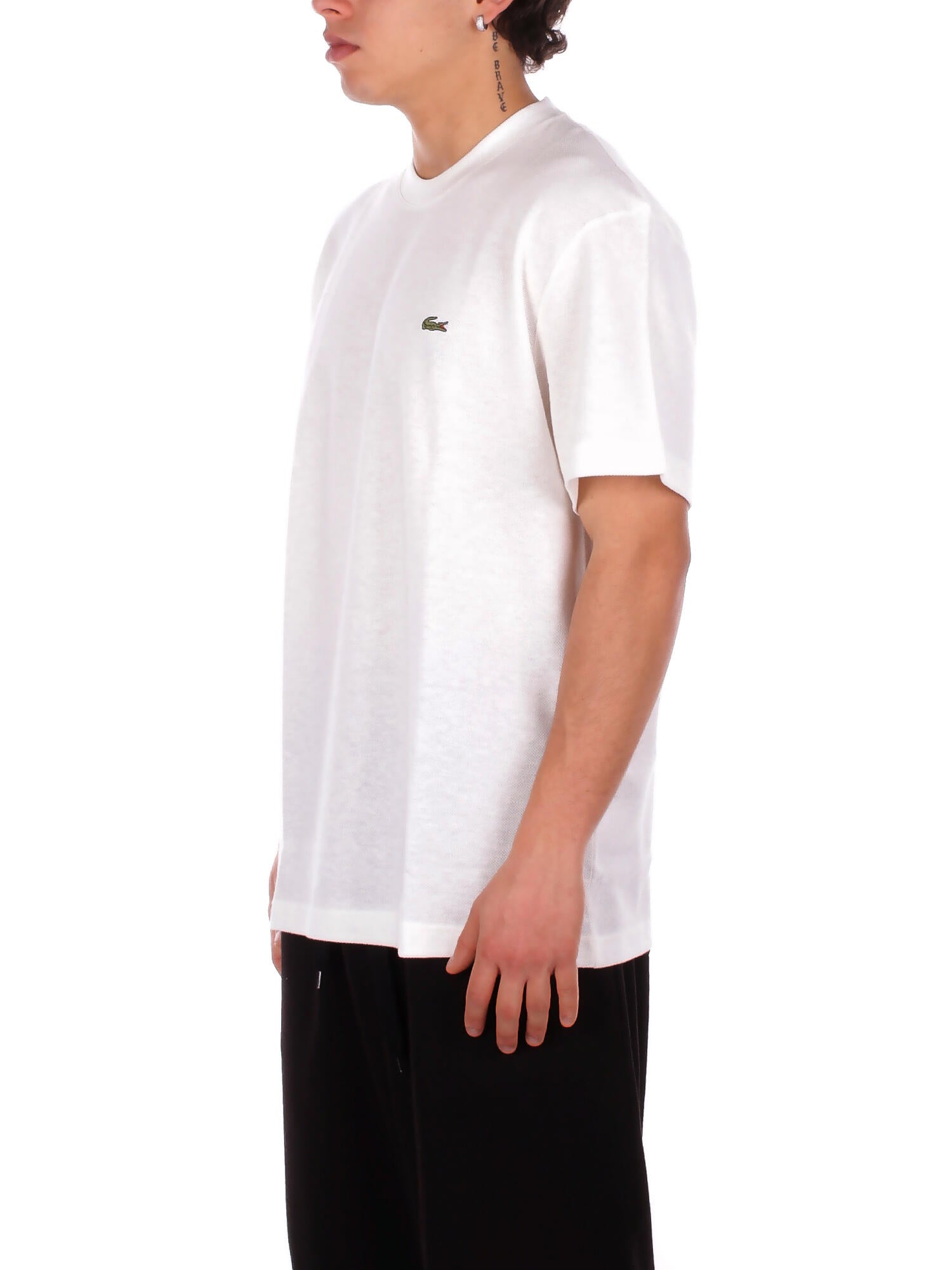 LACOSTE Uomo T-shirt TH0629 70V Tee shirt Farina