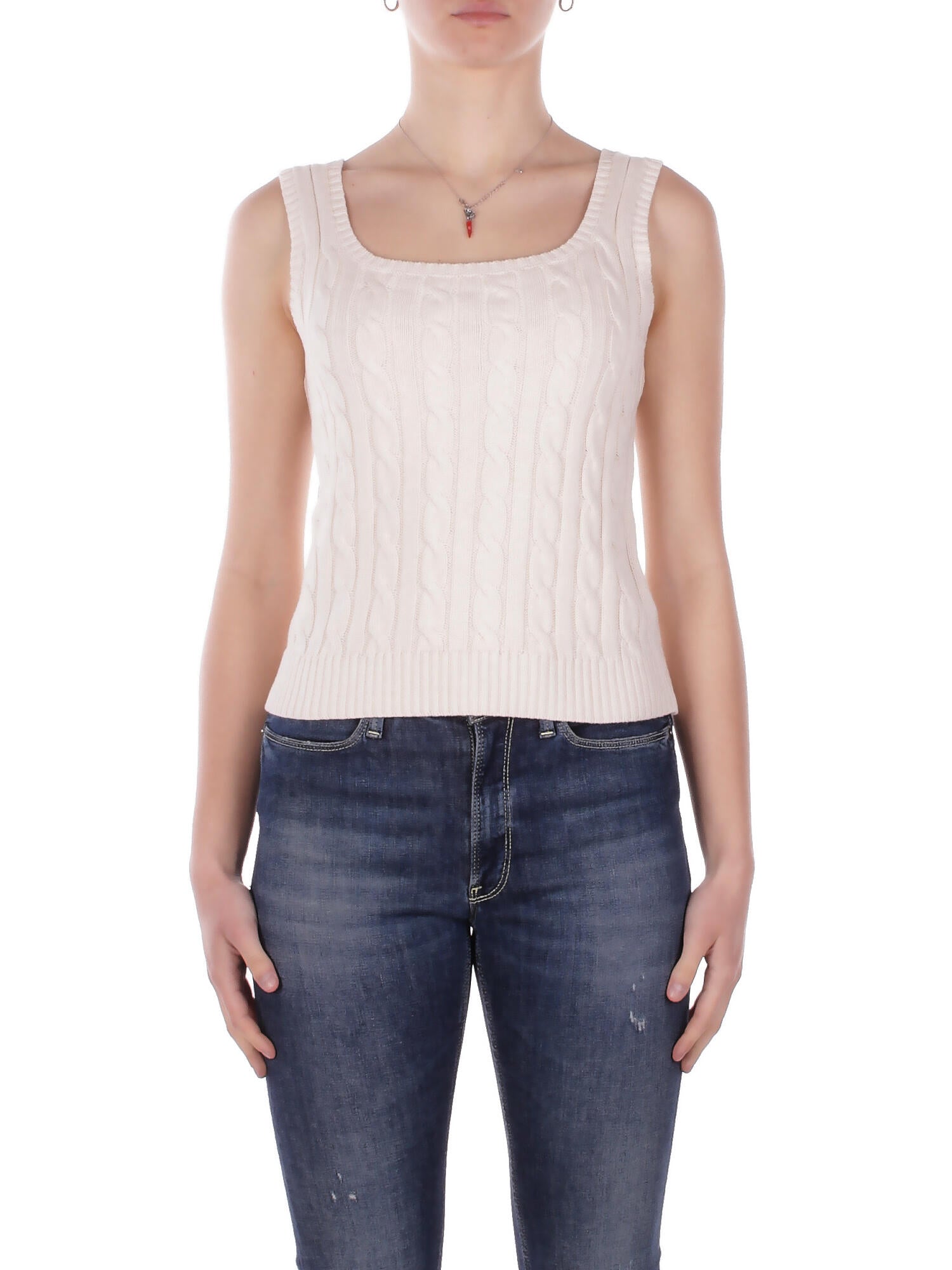 RALPH LAUREN Donna Canotta 200862152 001 Riduan sleeveless pullover Crema