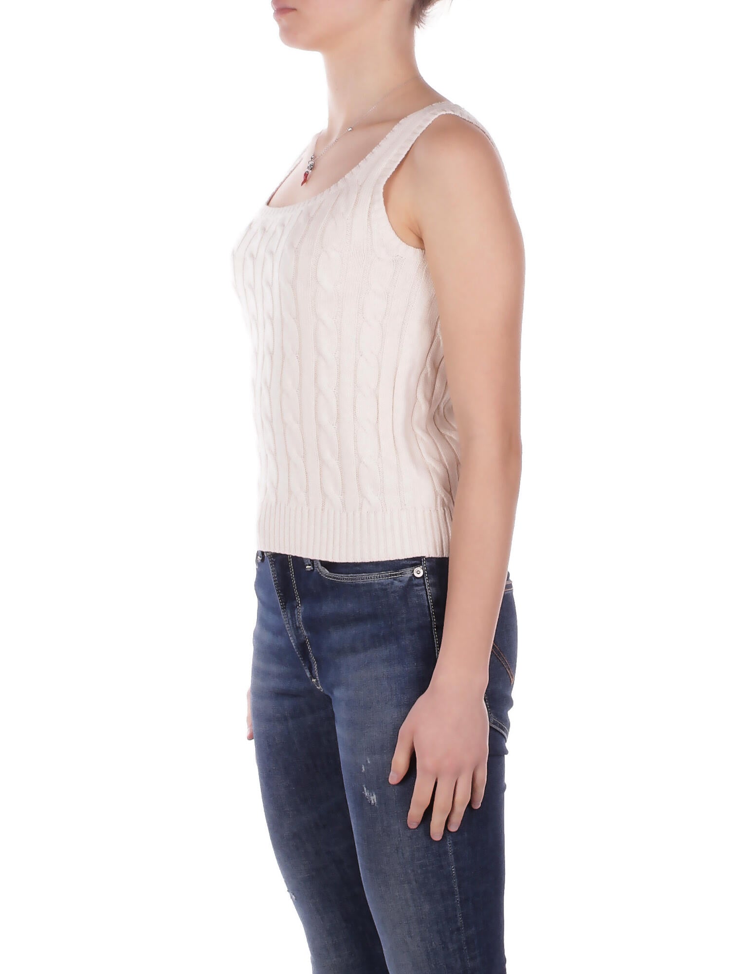 RALPH LAUREN Donna Canotta 200862152 001 Riduan sleeveless pullover Crema
