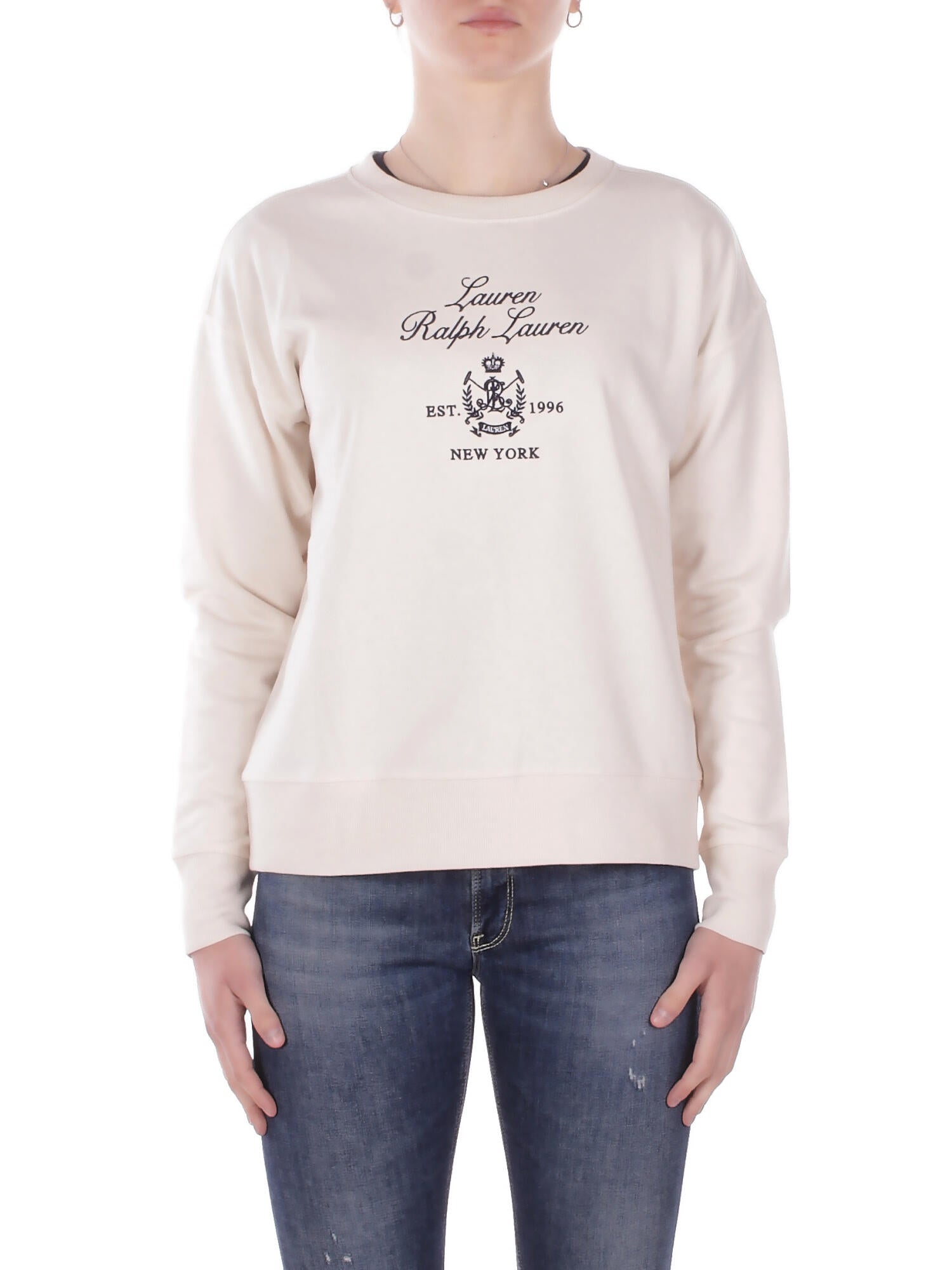 RALPH LAUREN Donna Maglia 200P03726 002 Kappy long sleeve sweatshirt Crema