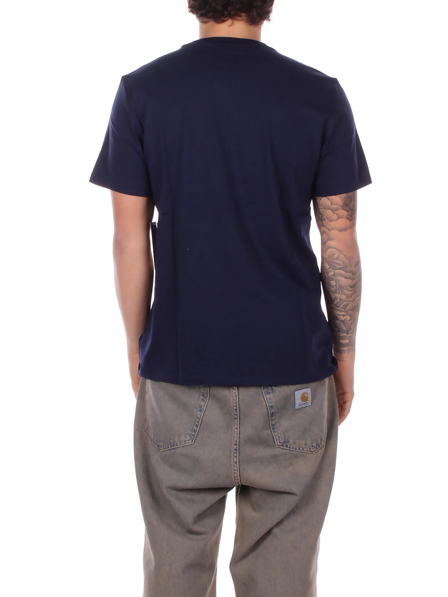 RALPH LAUREN Uomo T-shirt 714844756 007 S\s crew sleep top Navy white