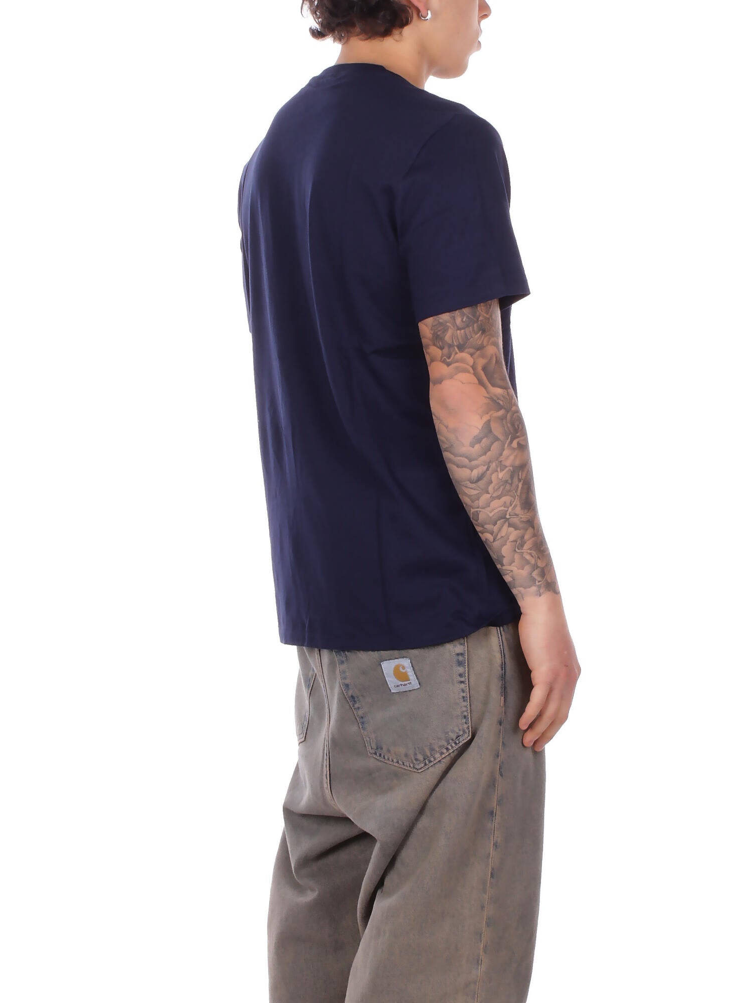 RALPH LAUREN Uomo T-shirt 714844756 007 S\s crew sleep top Navy white