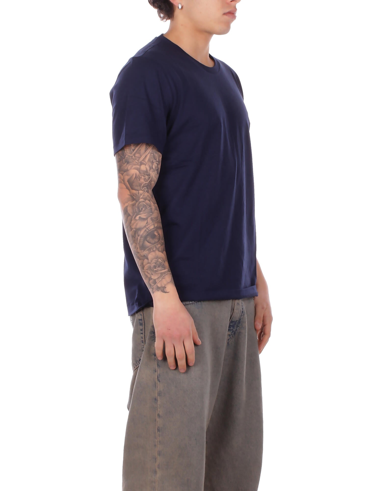 RALPH LAUREN Uomo T-shirt 714844756 007 S\s crew sleep top Navy white
