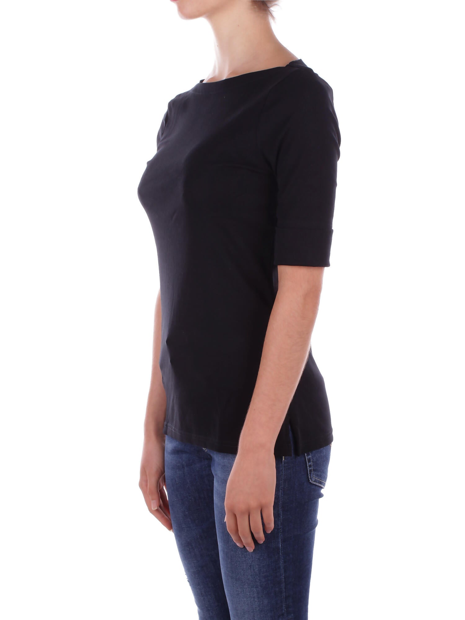 RALPH LAUREN Donna Maglia 200654963 001 Judy elbow sleeve knit Black