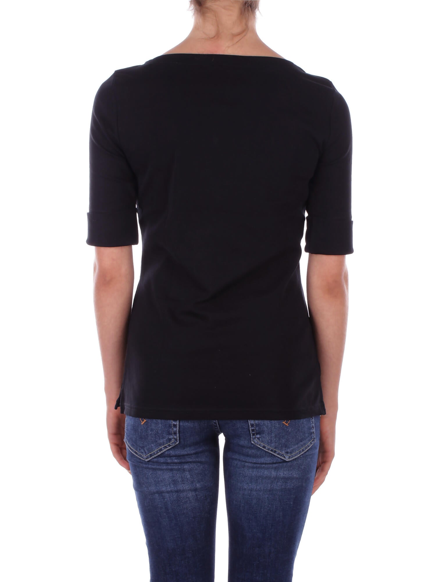 RALPH LAUREN Donna Maglia 200654963 001 Judy elbow sleeve knit Black