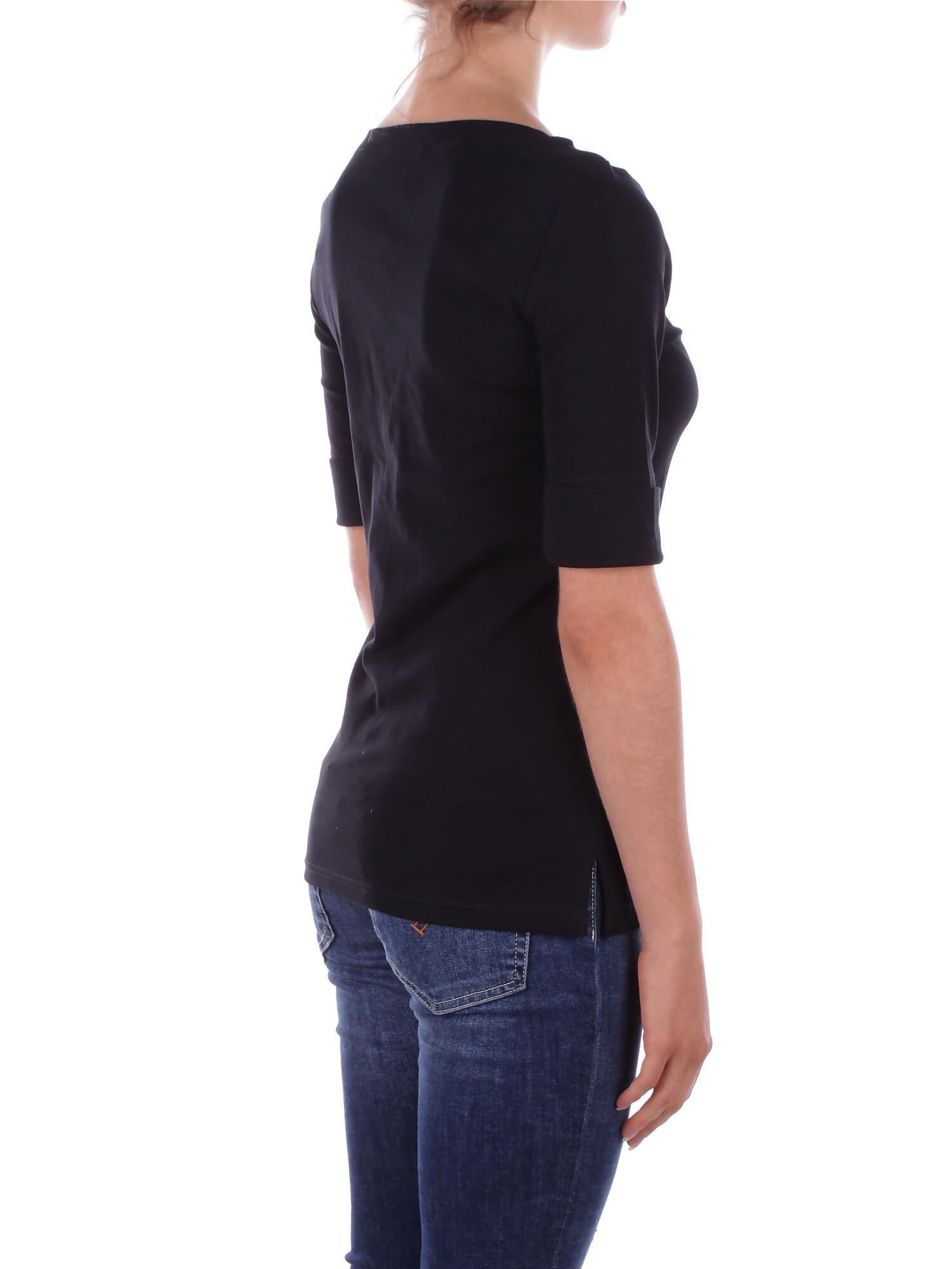 RALPH LAUREN Donna Maglia 200654963 001 Judy elbow sleeve knit Black