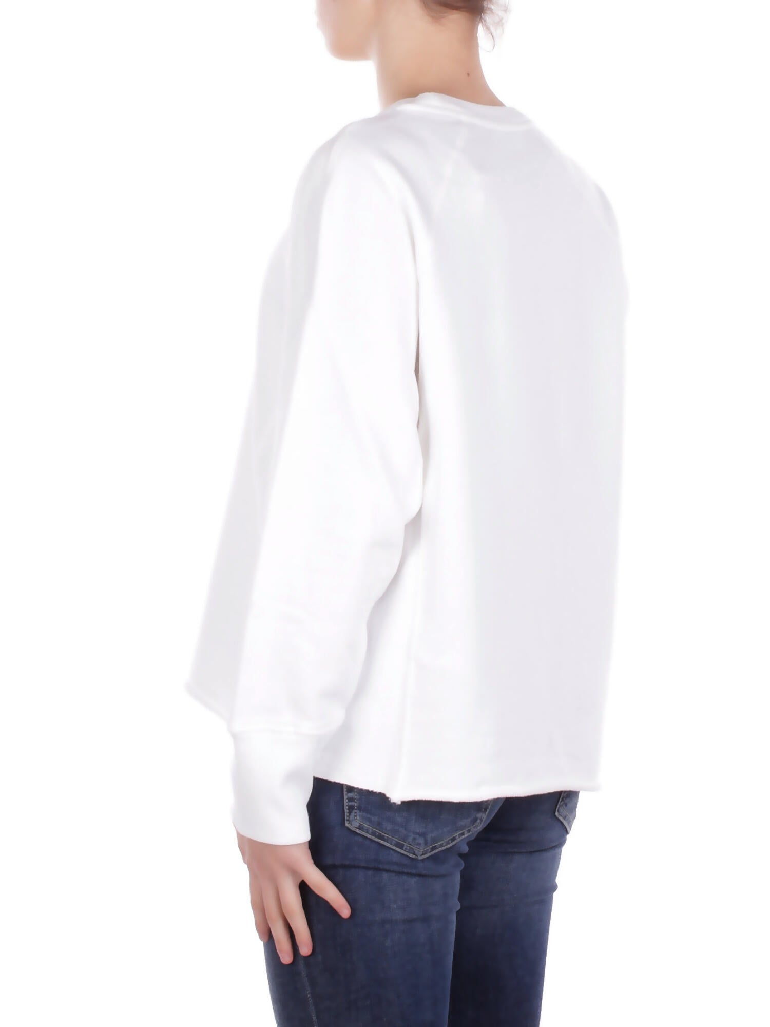 DONDUP Donna Felpa F518KF0254D 000 Felpa regular in felpa Bianco