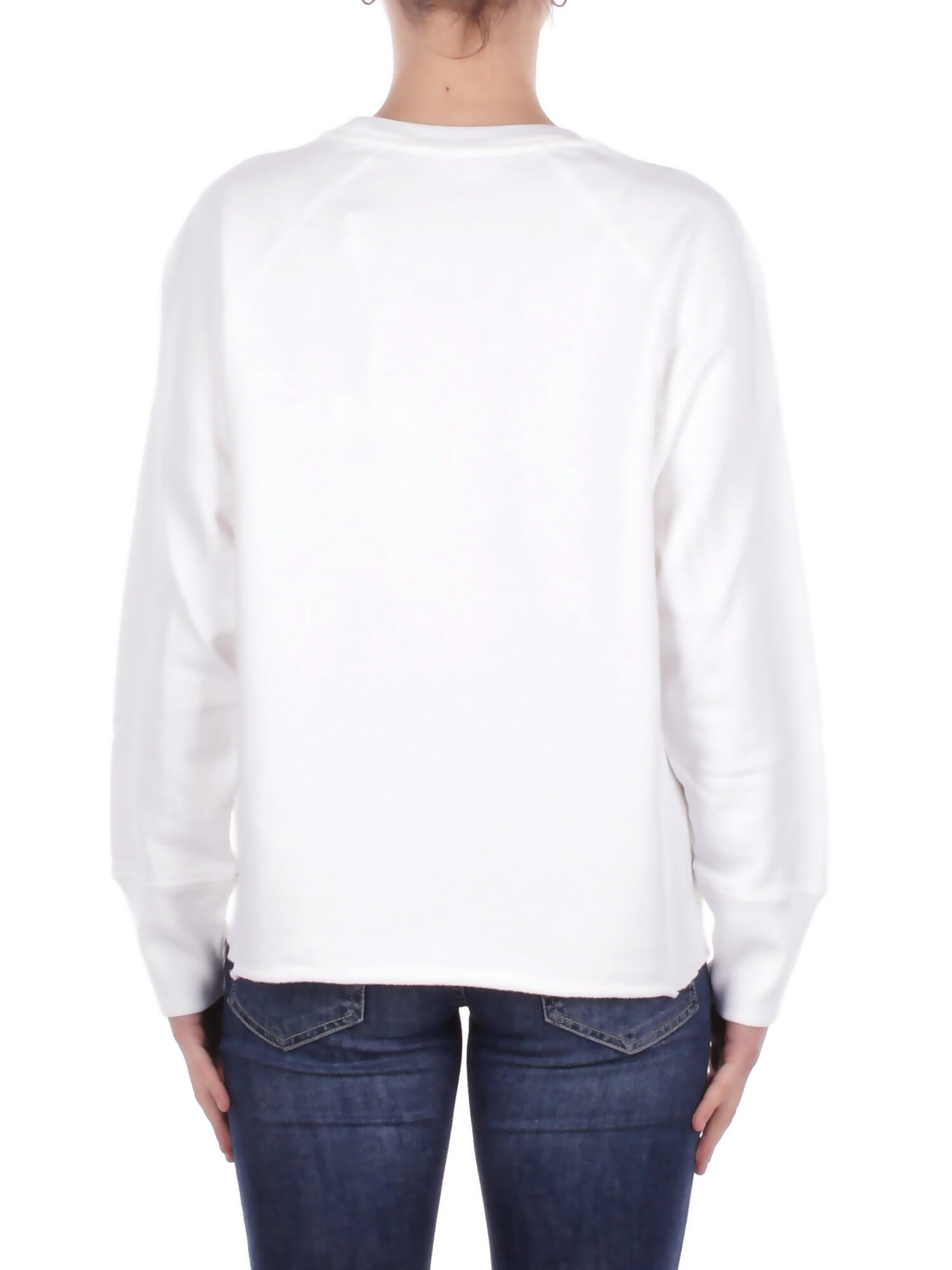 DONDUP Donna Felpa F518KF0254D 000 Felpa regular in felpa Bianco