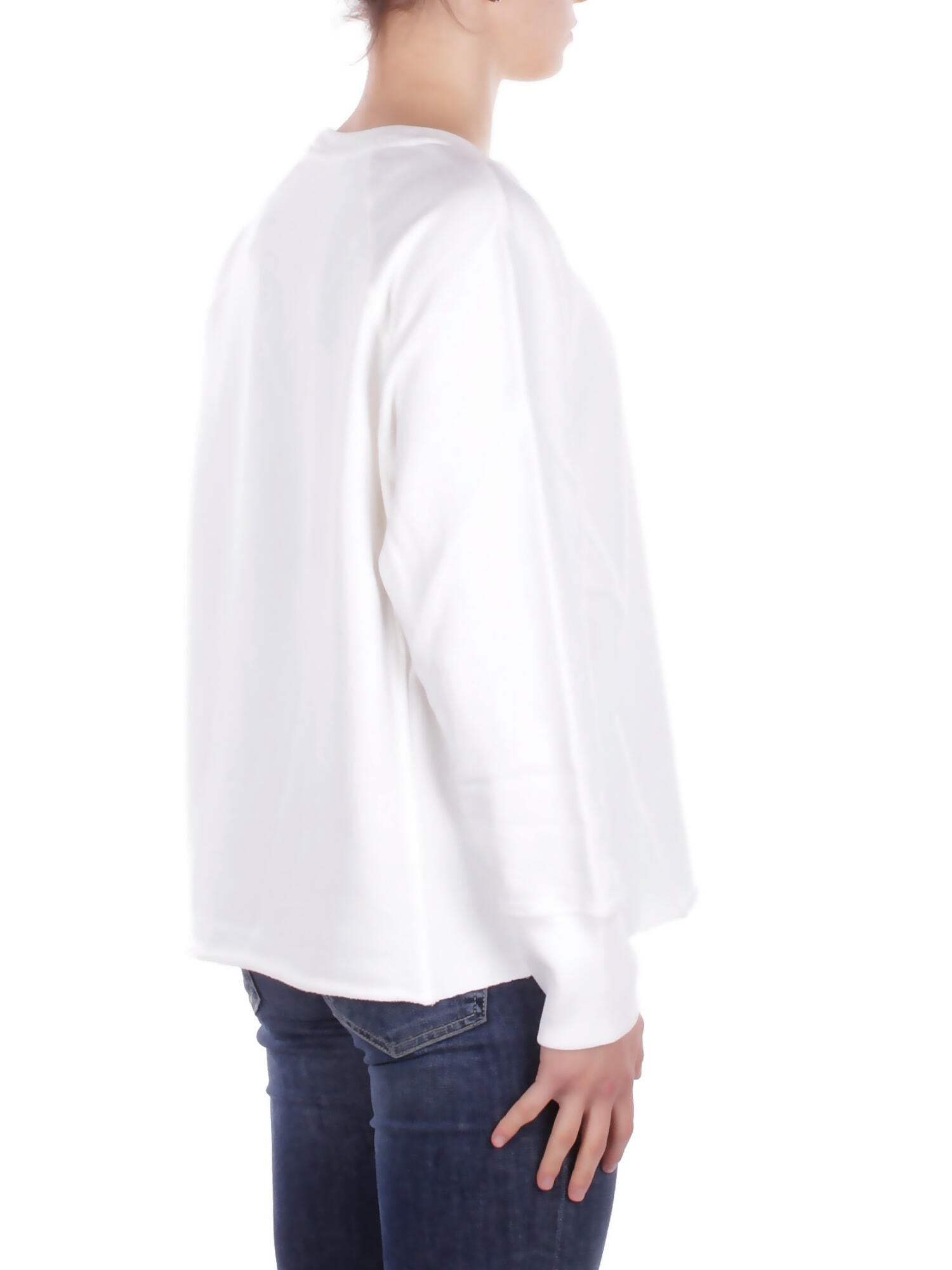 DONDUP Donna Felpa F518KF0254D 000 Felpa regular in felpa Bianco