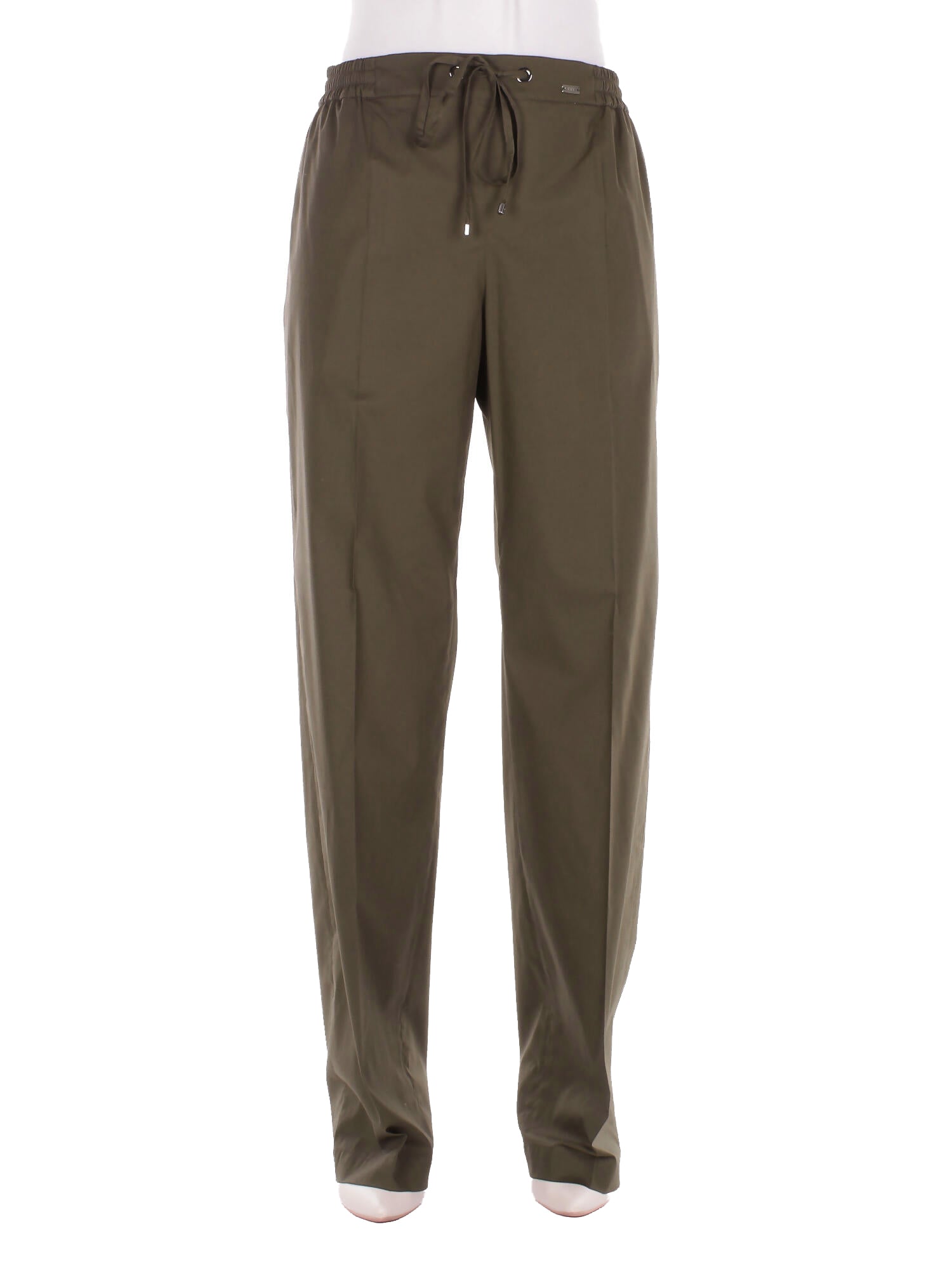 FAY Donna Pantalone NTW8152487 SZDHV613 Easy pant con coulisse placche Verde