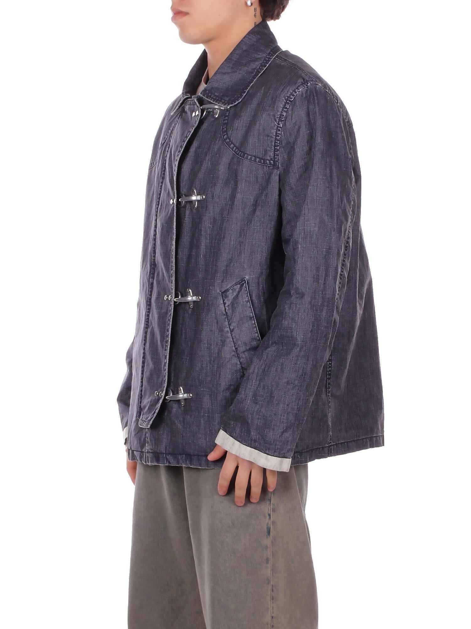 FAY Uomo Giubbotto NAM1352101 TZD2U807 4 ganci archive Blu navy