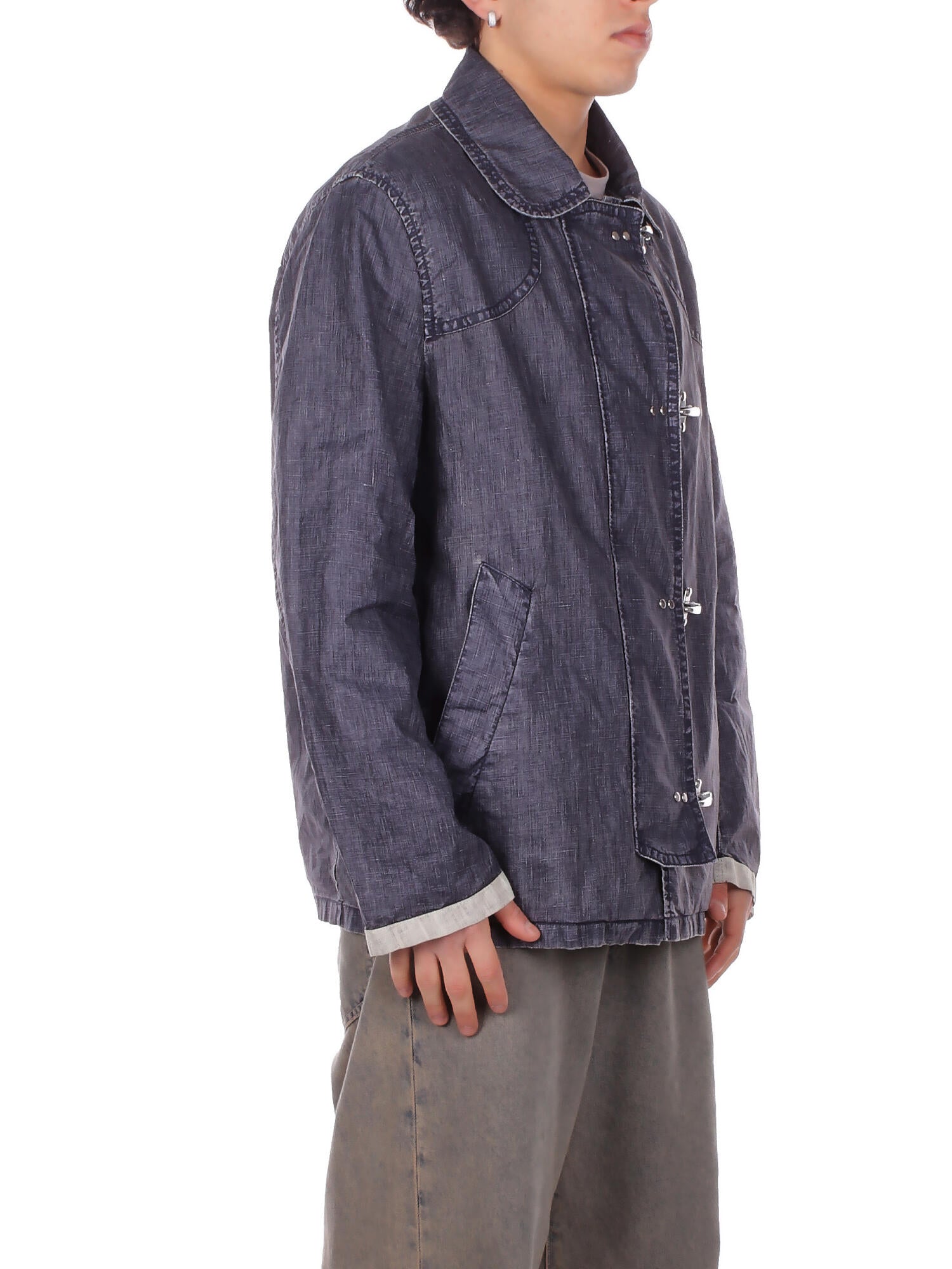 FAY Uomo Giubbotto NAM1352101 TZD2U807 4 ganci archive Blu navy