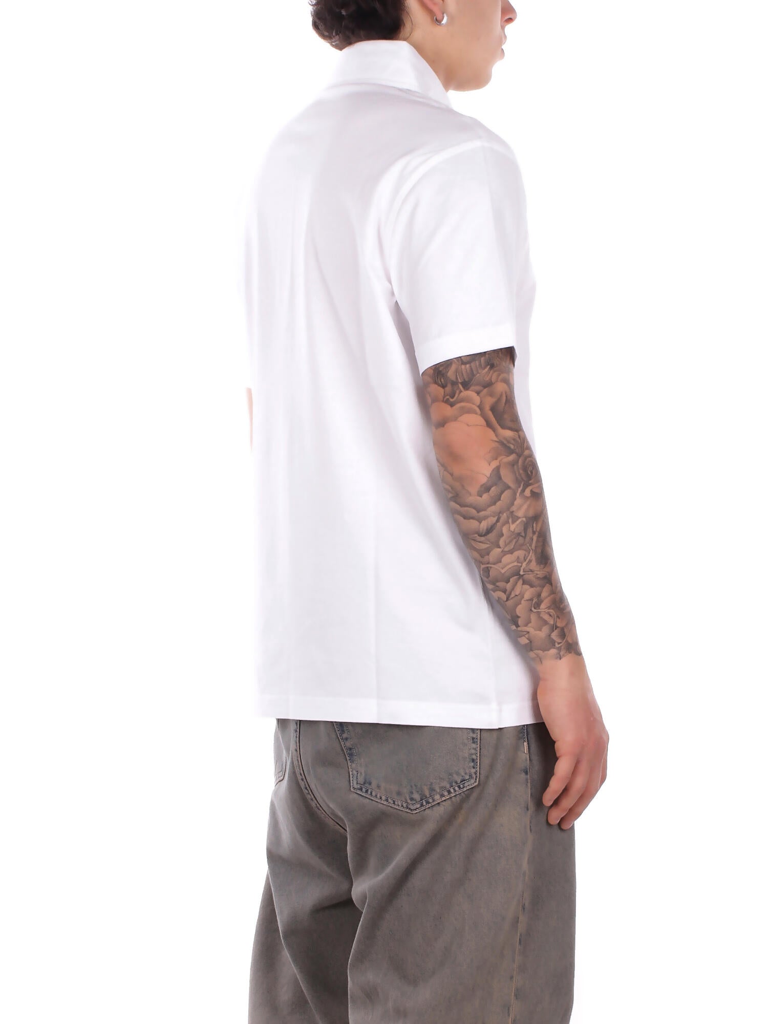 FAY Uomo Polo NPMB252143 TUY1B001 Polo fay jersey fros embroider Bianco