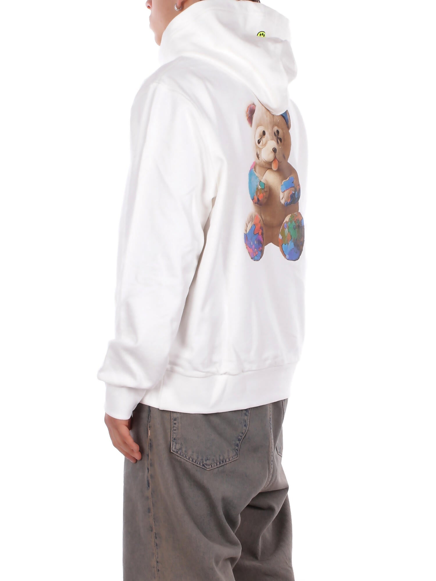 BARROW Unisex Felpa S6BWUAHS075 412 Hoodie Panna