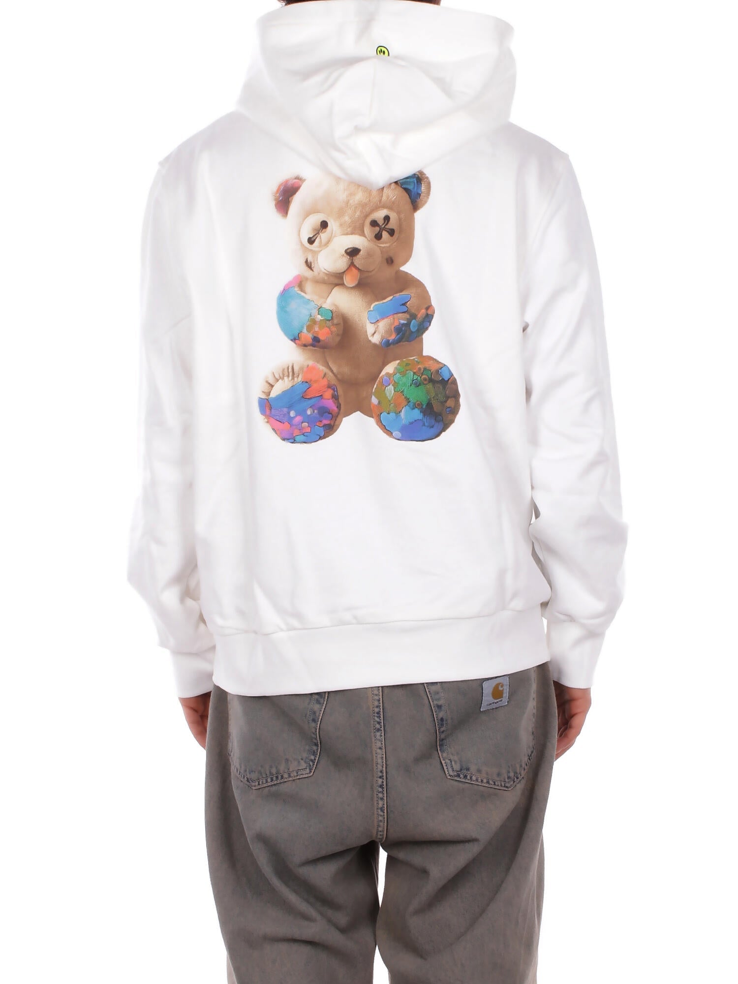 BARROW Unisex Felpa S6BWUAHS075 412 Hoodie Panna