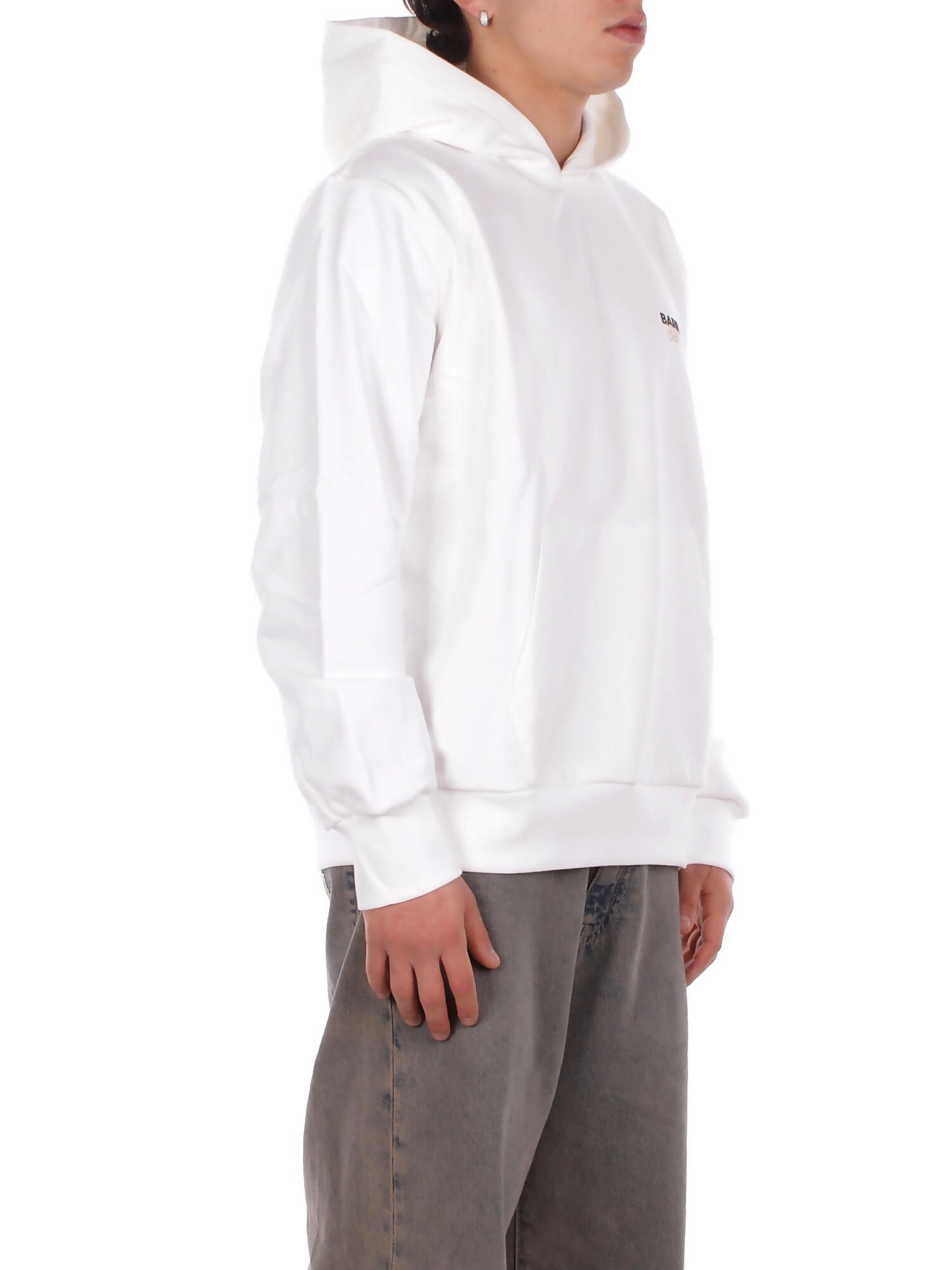 BARROW Unisex Felpa S6BWUAHS075 412 Hoodie Panna