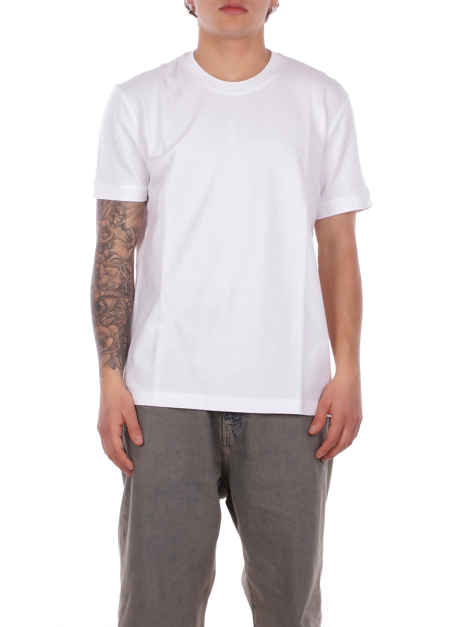 FAY Uomo T-shirt NPMB352136 TZEFB001 T-shirt fay piquet tinto frost Bianco