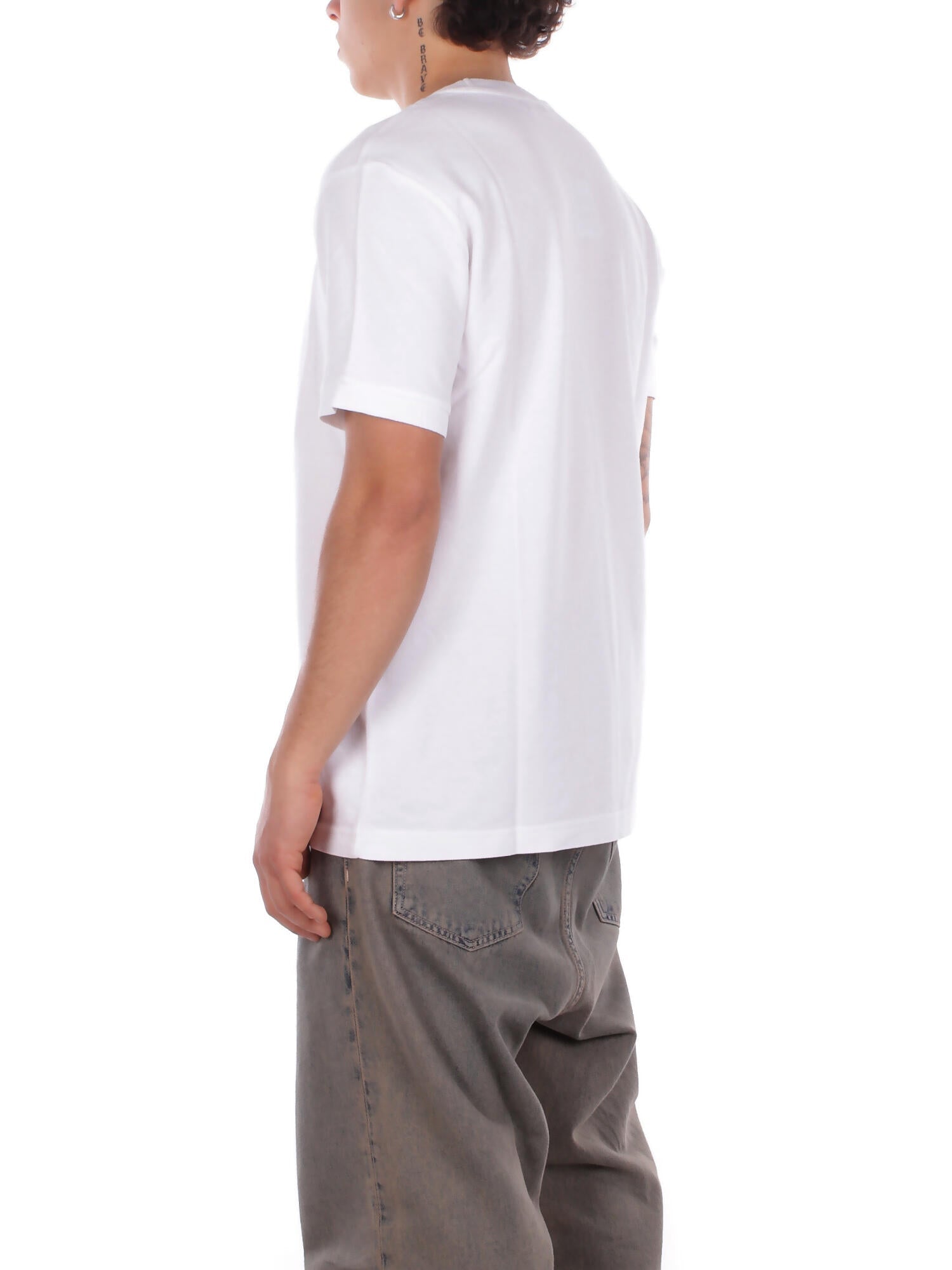 FAY Uomo T-shirt NPMB352136 TZEFB001 T-shirt fay piquet tinto frost Bianco