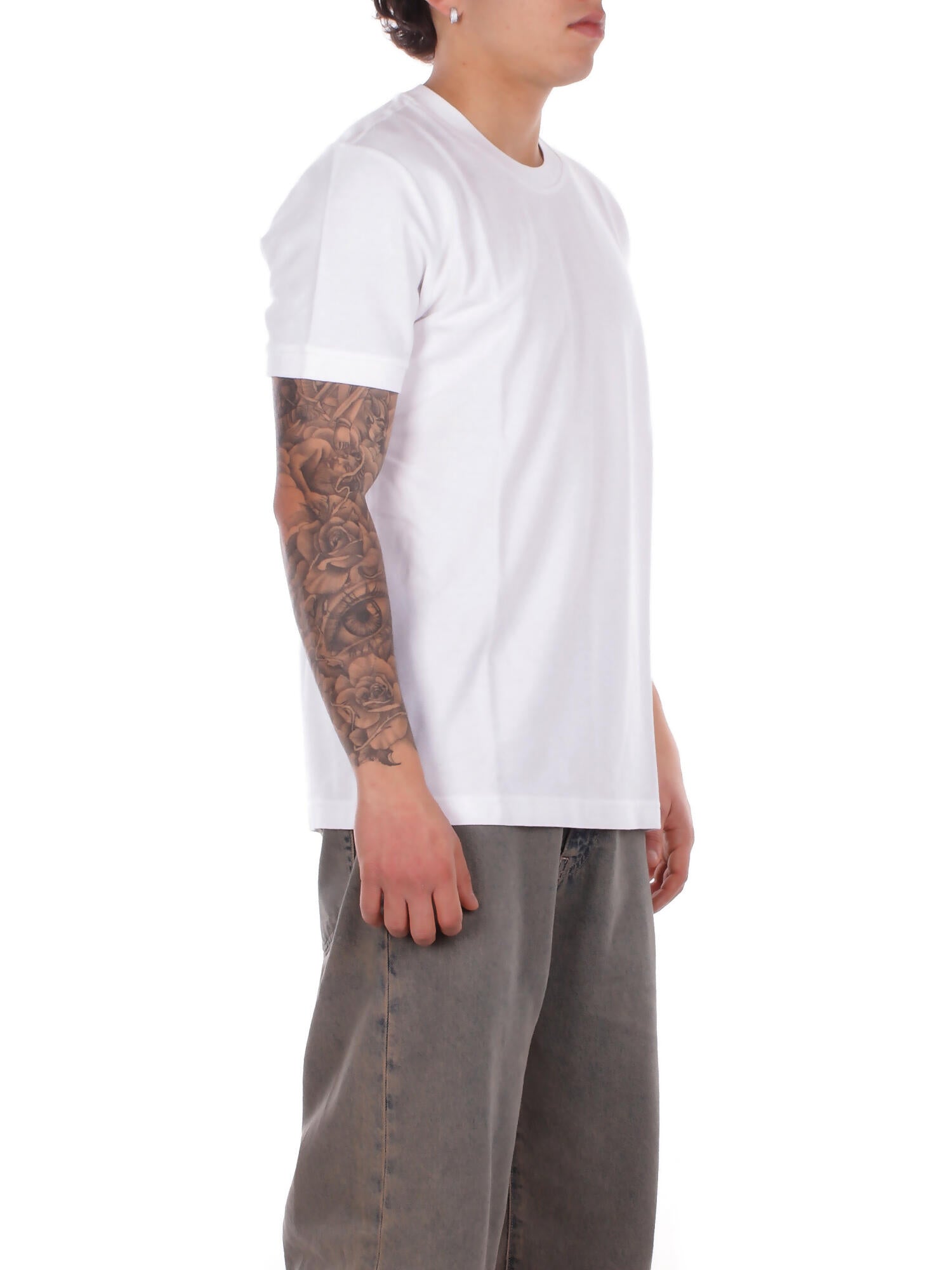 FAY Uomo T-shirt NPMB352136 TZEFB001 T-shirt fay piquet tinto frost Bianco