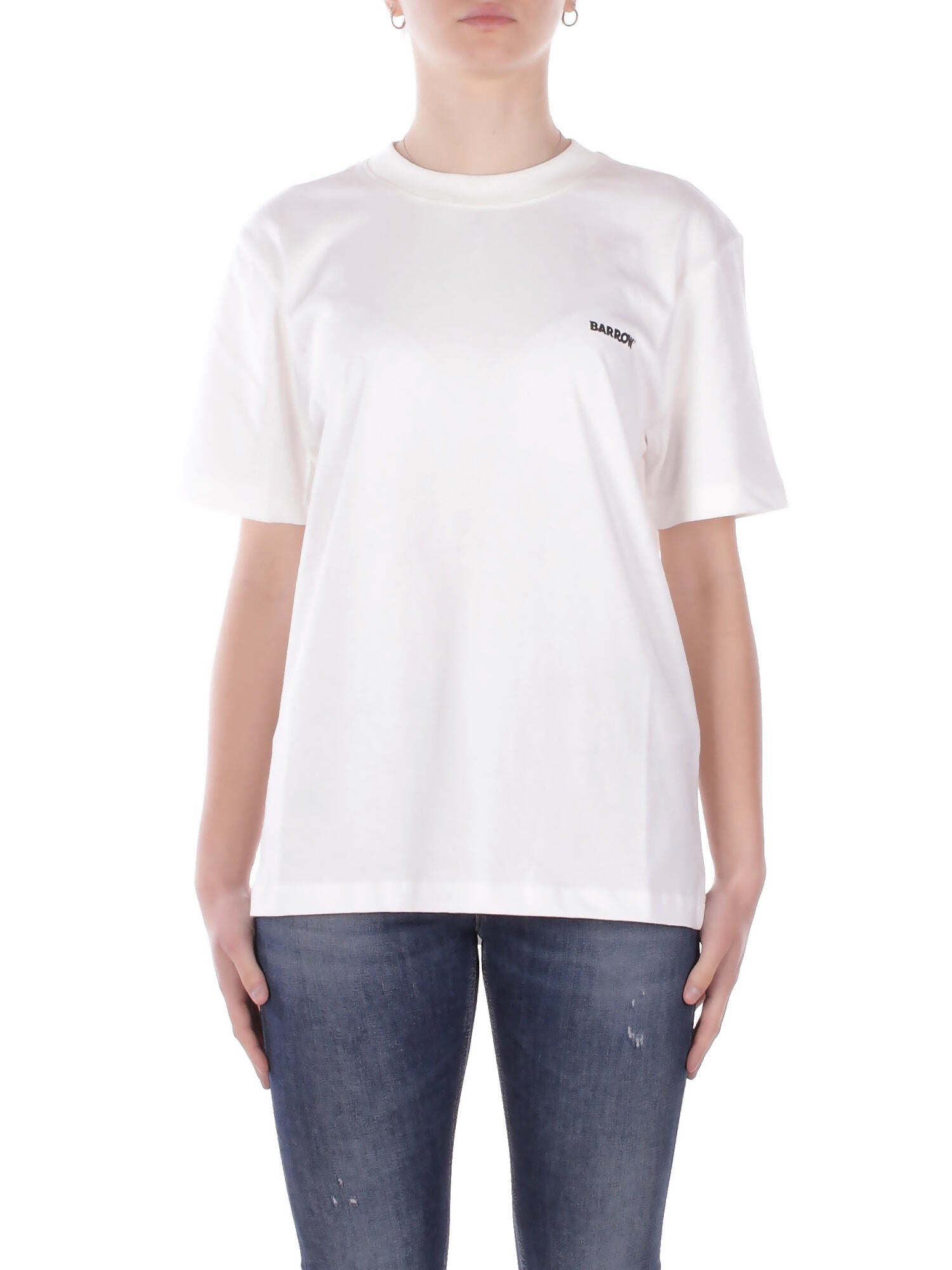 BARROW Unisex T-shirt S6BWUATH010 412 Jersey t-shirt Panna