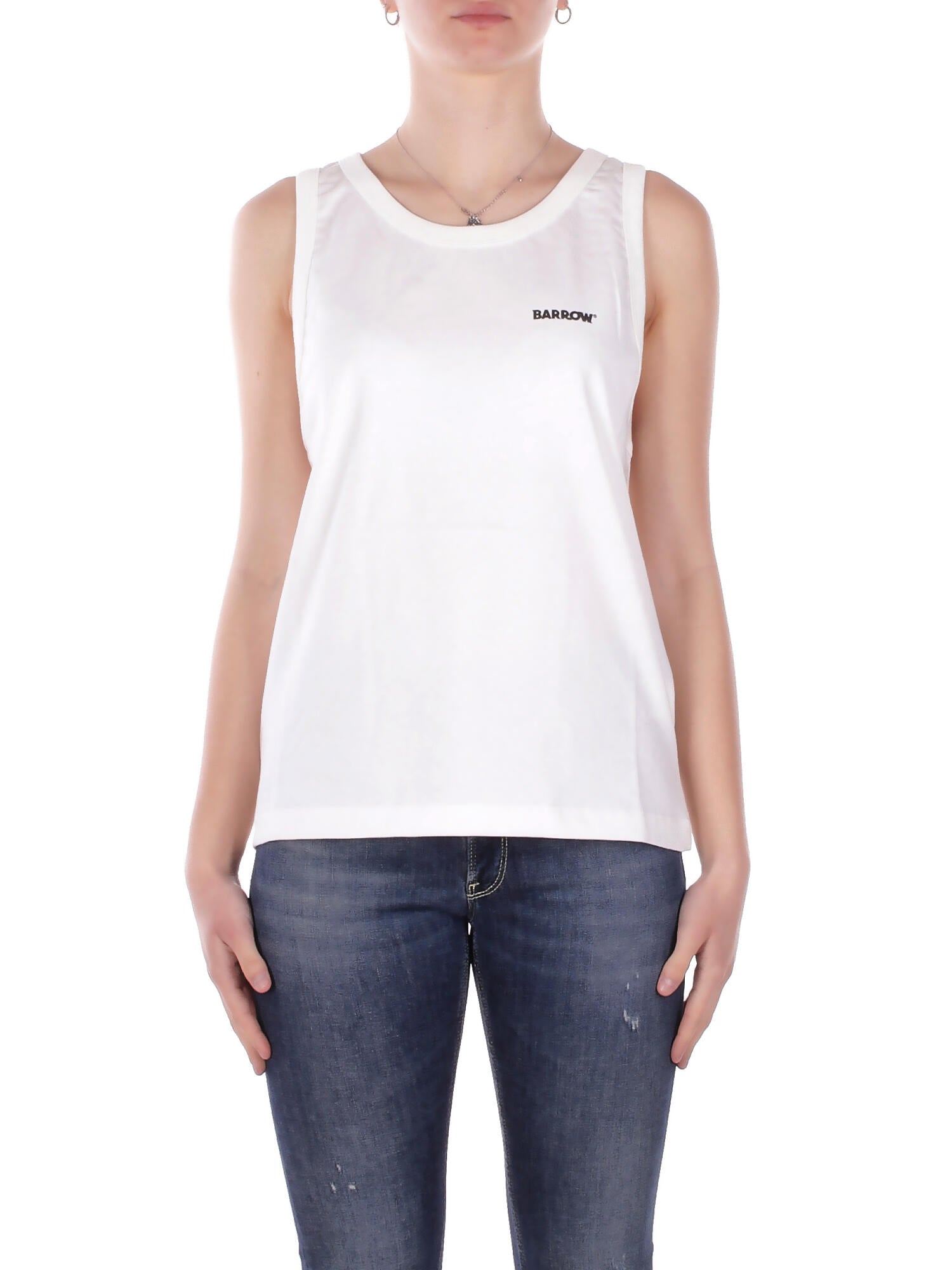BARROW Unisex Canotta S6BWUATA008 412 Jersey tank top Panna