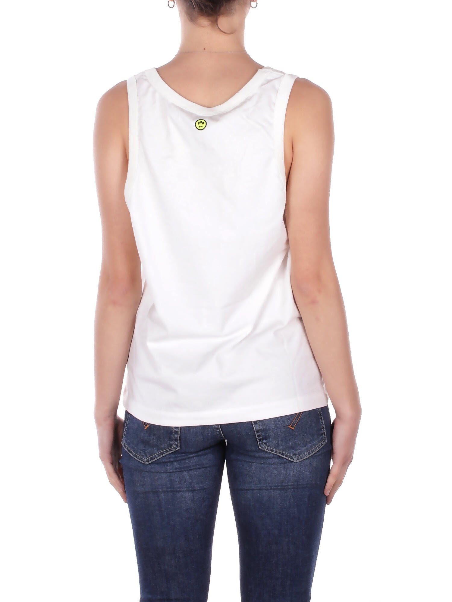 BARROW Unisex Canotta S6BWUATA008 412 Jersey tank top Panna