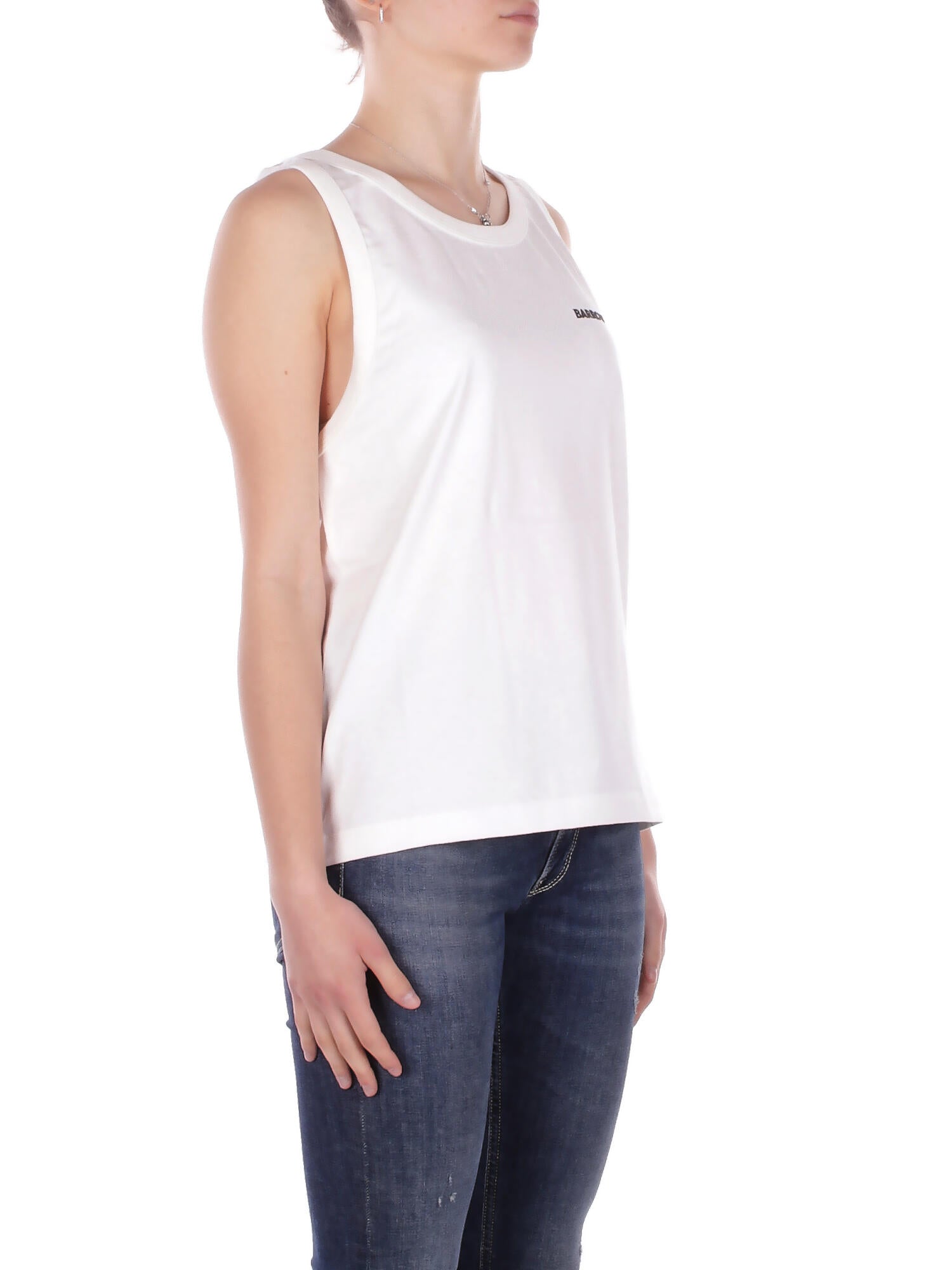 BARROW Unisex Canotta S6BWUATA008 412 Jersey tank top Panna