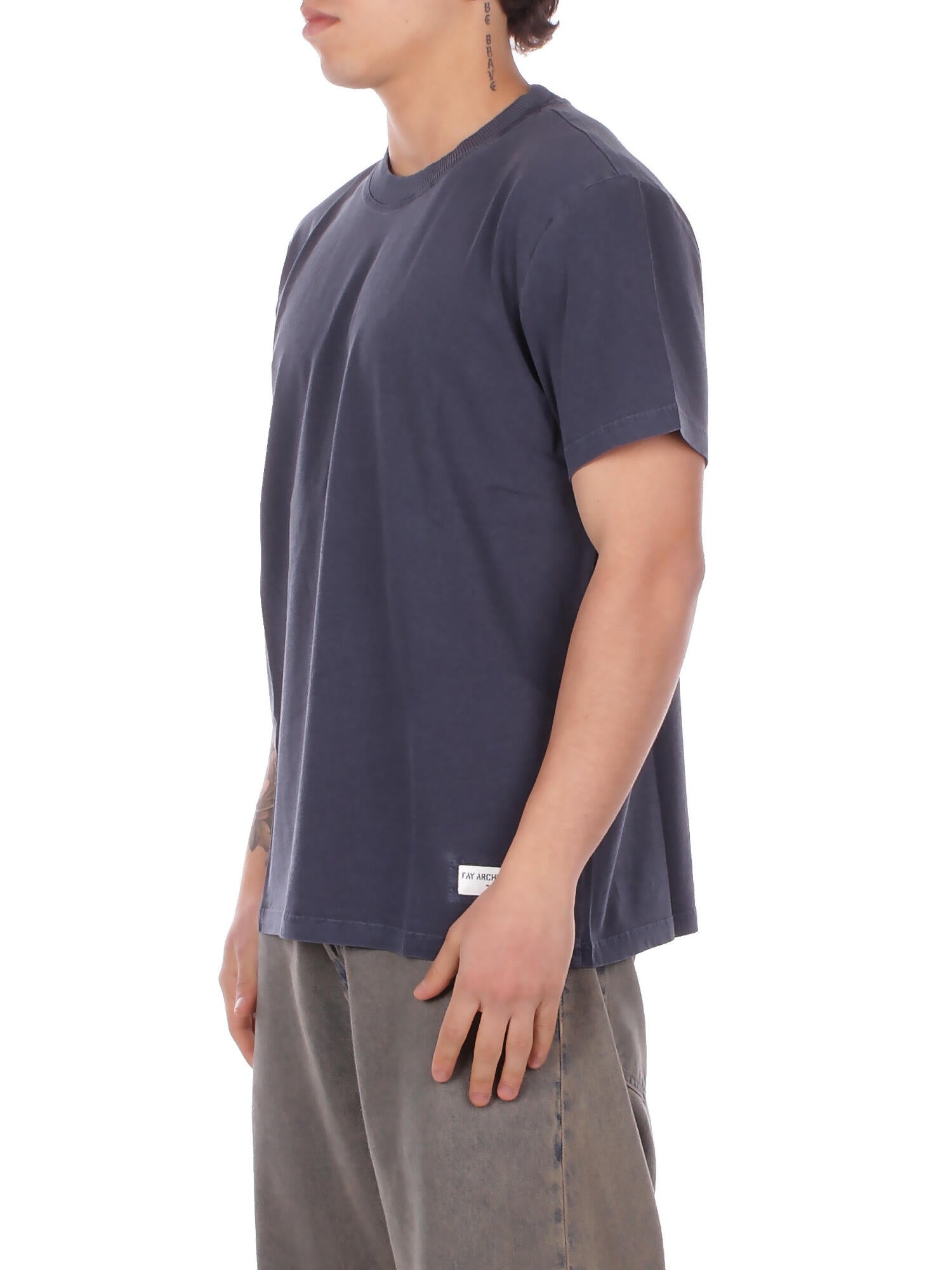 FAY Uomo T-shirt MPMB352119 TZGDU807 T-shirt archive Blu navy