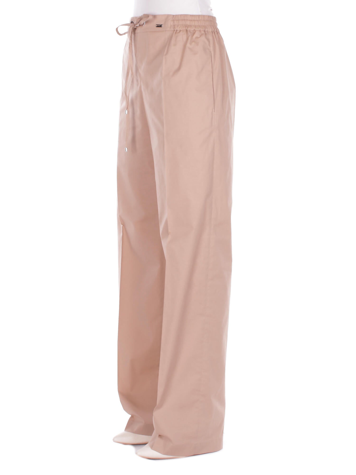 FAY Donna Pantalone NTW8152487 SZDHC603 Easy pant con coulisse placche Beige scuro