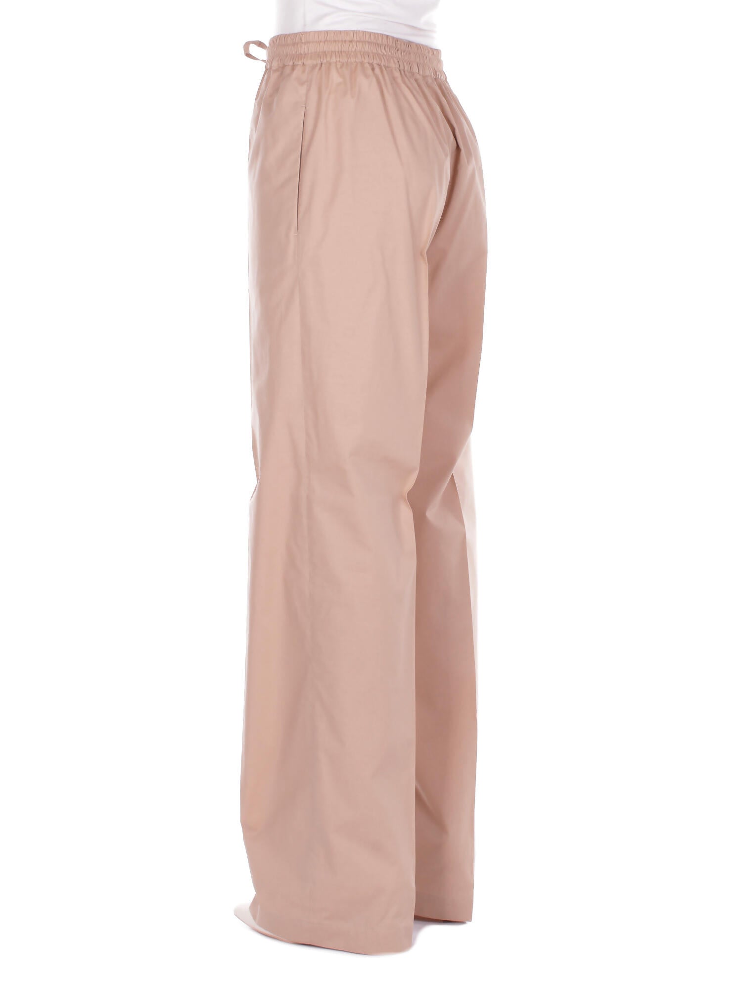 FAY Donna Pantalone NTW8152487 SZDHC603 Easy pant con coulisse placche Beige scuro