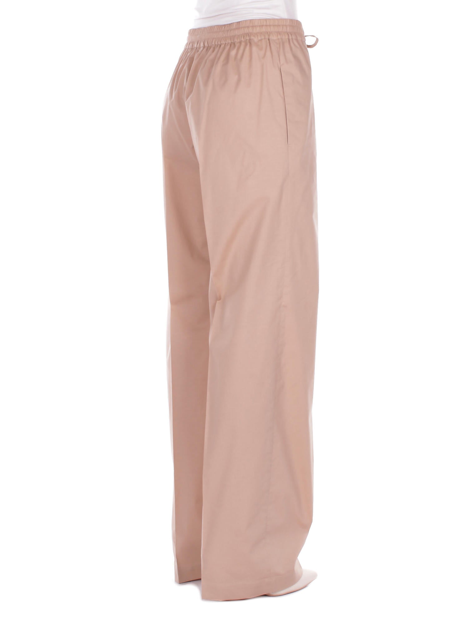 FAY Donna Pantalone NTW8152487 SZDHC603 Easy pant con coulisse placche Beige scuro