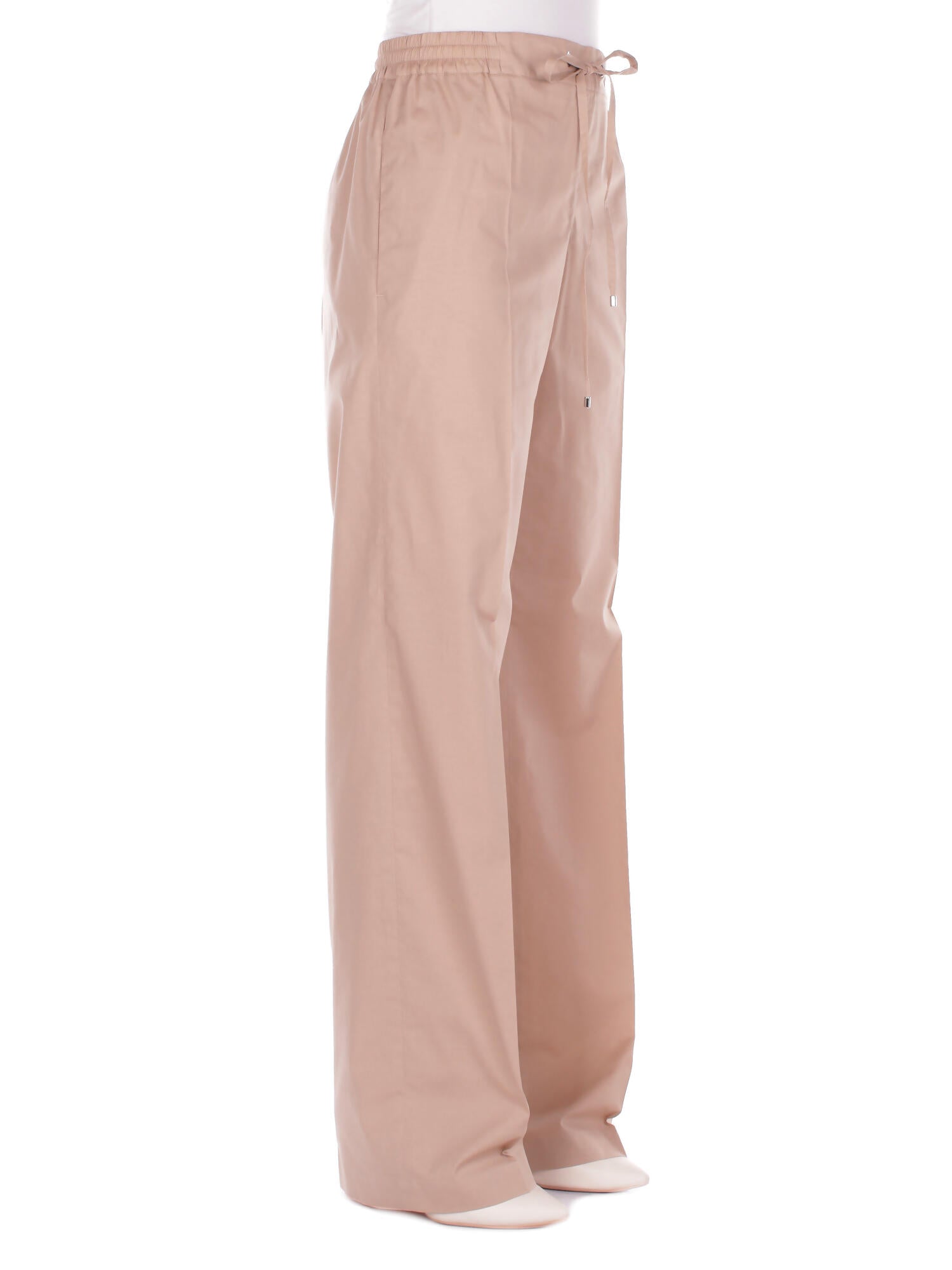 FAY Donna Pantalone NTW8152487 SZDHC603 Easy pant con coulisse placche Beige scuro