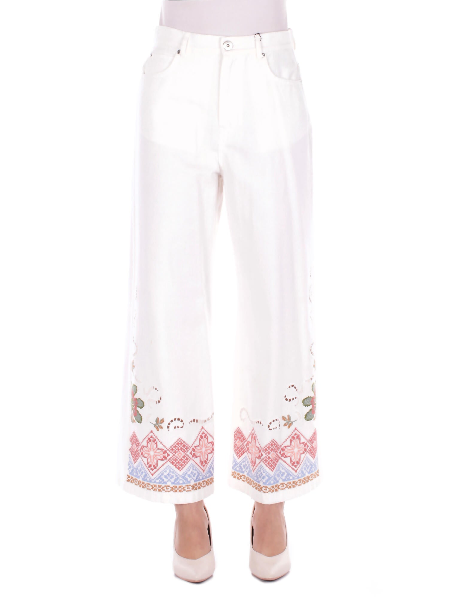 MAX MARA Donna Pantalone 2615131012600 009 Wkd dadunco White