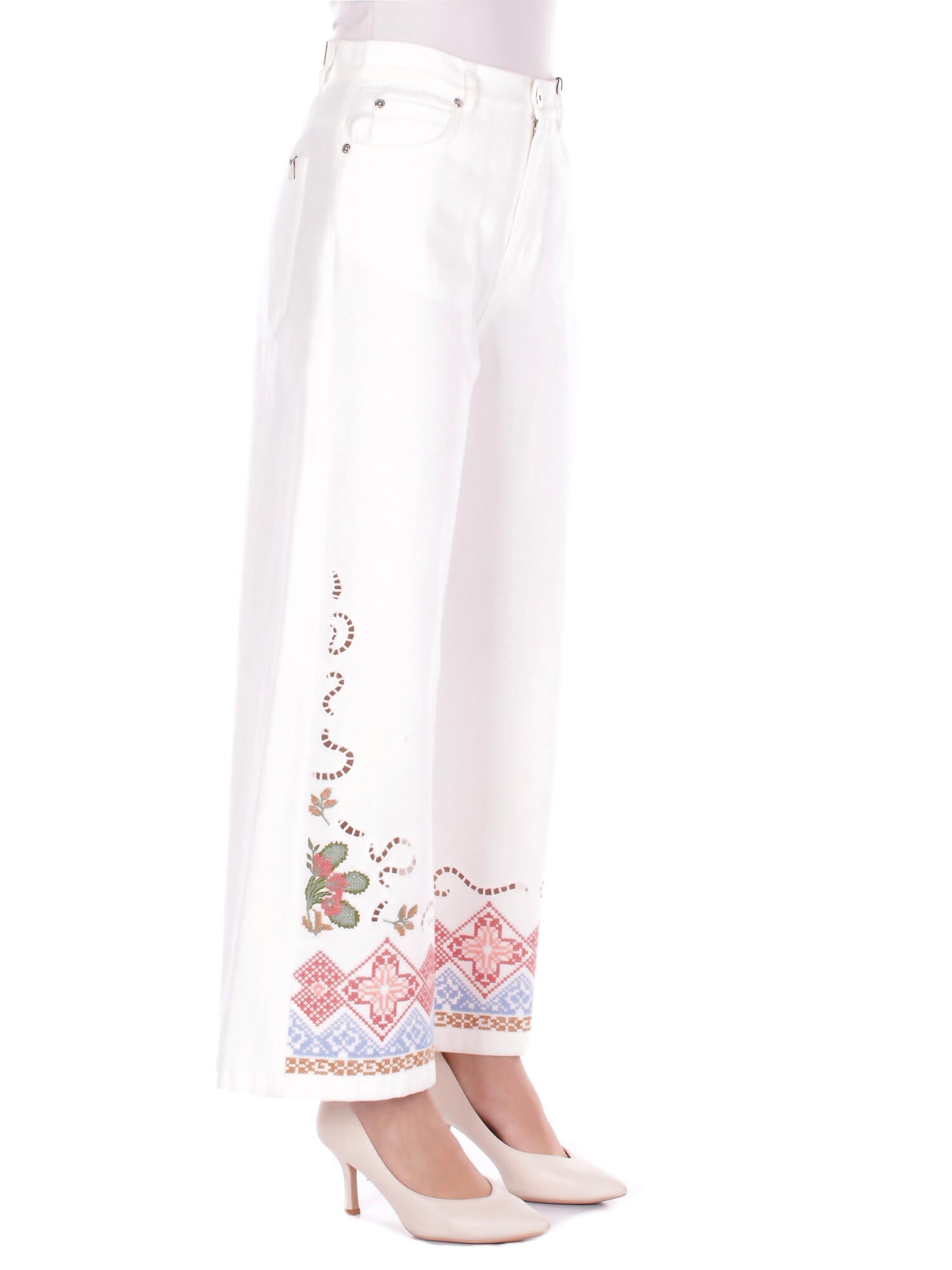 MAX MARA Donna Pantalone 2615131012600 009 Wkd dadunco White