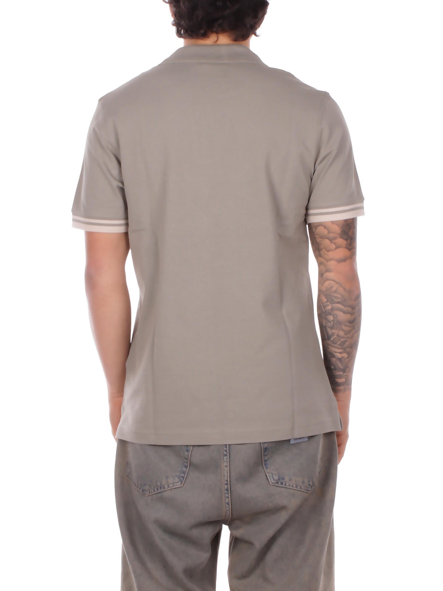 FAY Uomo Polo NPMB252141 STDWV618 Polo senza bot piquet str Tortora