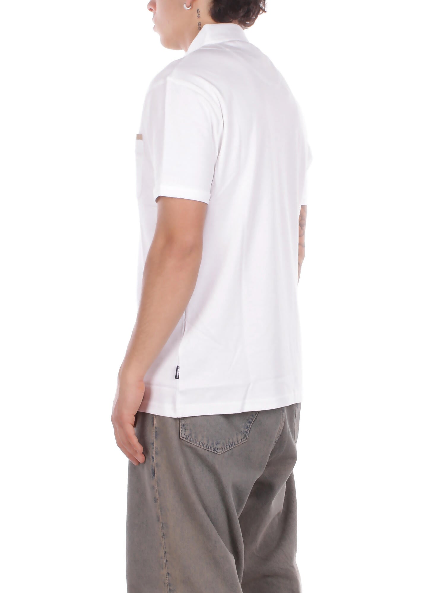 BARBOUR Uomo Polo MML1496 WH11 Premium corpatch tailored polo White